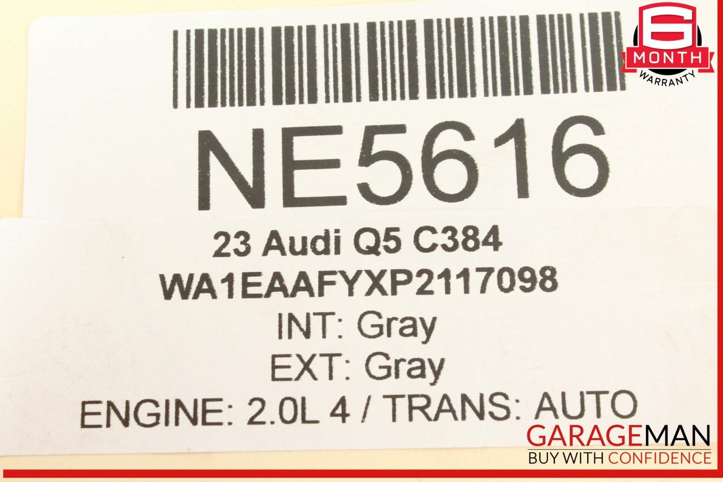 18-25 Audi Q5 Rear Right Passenger Side CV Axle Drive Shaft 80A501204G OEM