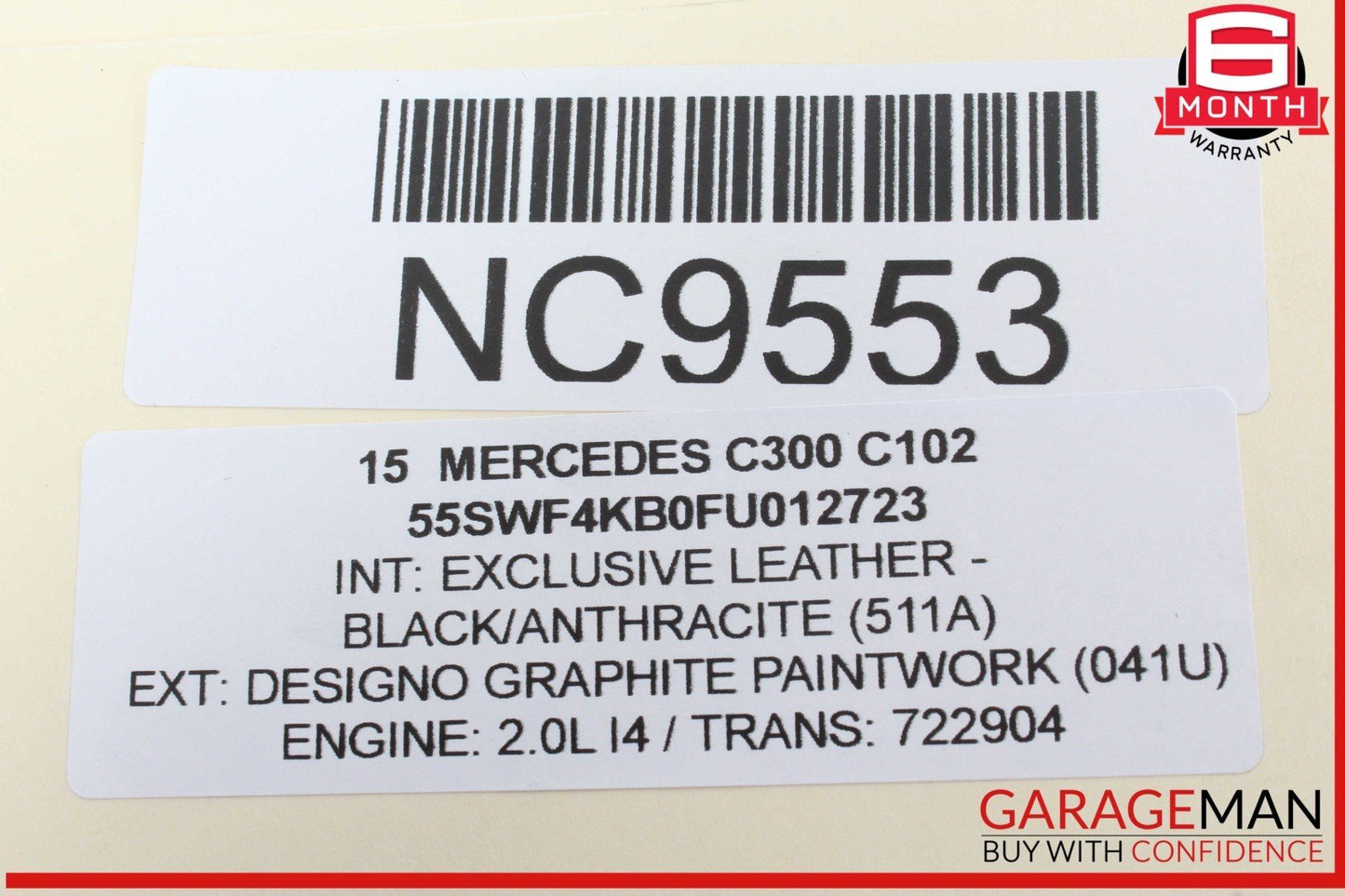 15-24 Mercedes W205 C300 Dash Dashboard Left Air Vent Duct Tube 2058300100 OEM