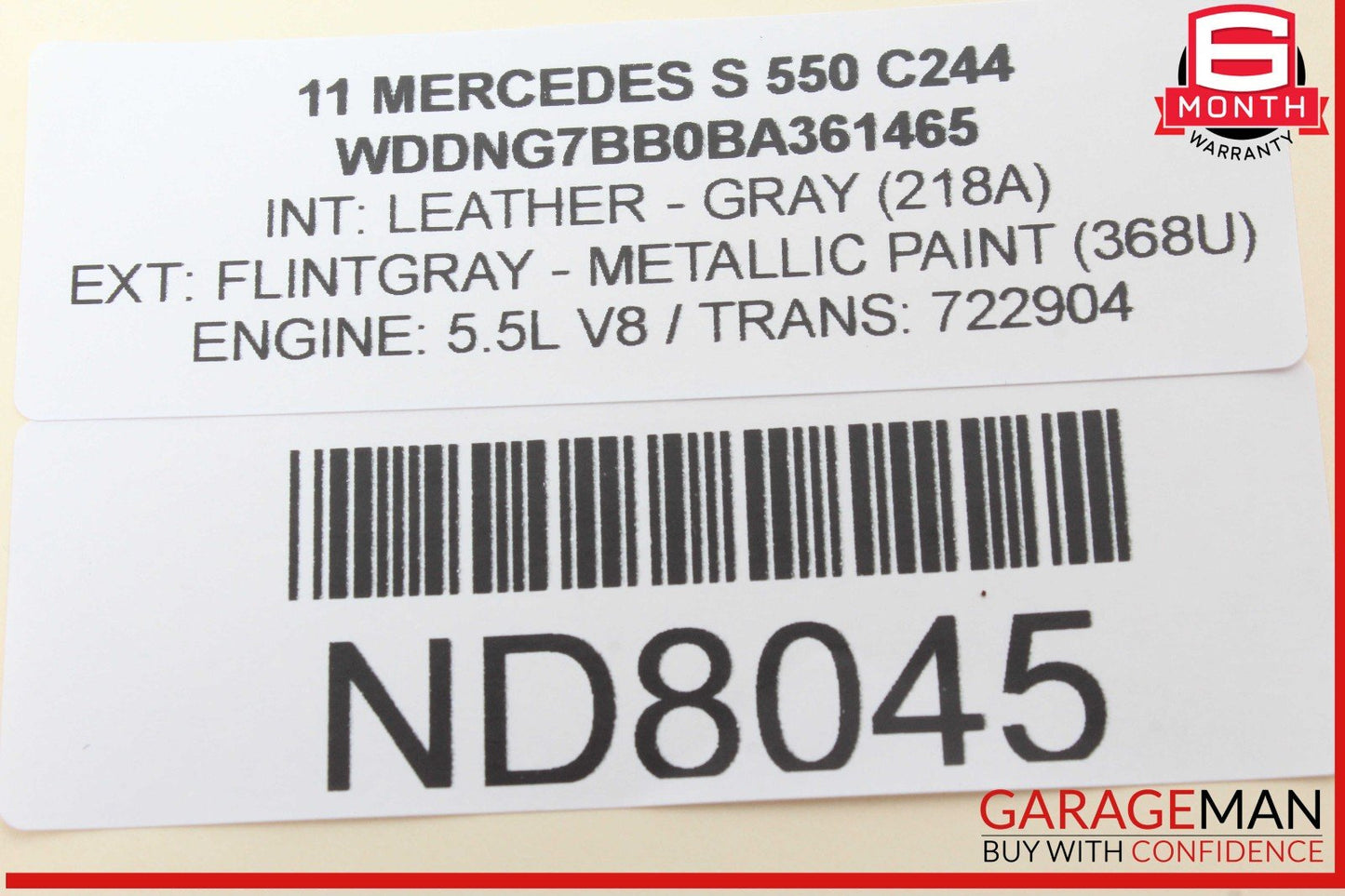 07-13 Mercedes W221 S550 Rear Left Seat Belt Seatbelt Retractor OEM