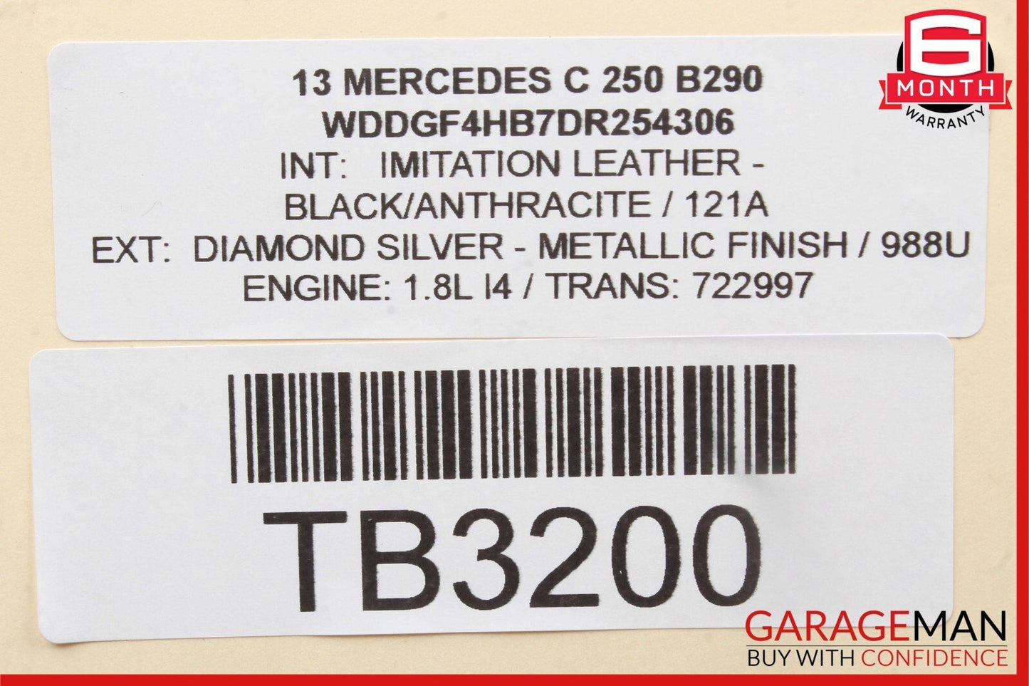 10-16 Mercedes W204 C250 SLK250 1.8L M271 Engine Throttle Body 2661410525 OEM