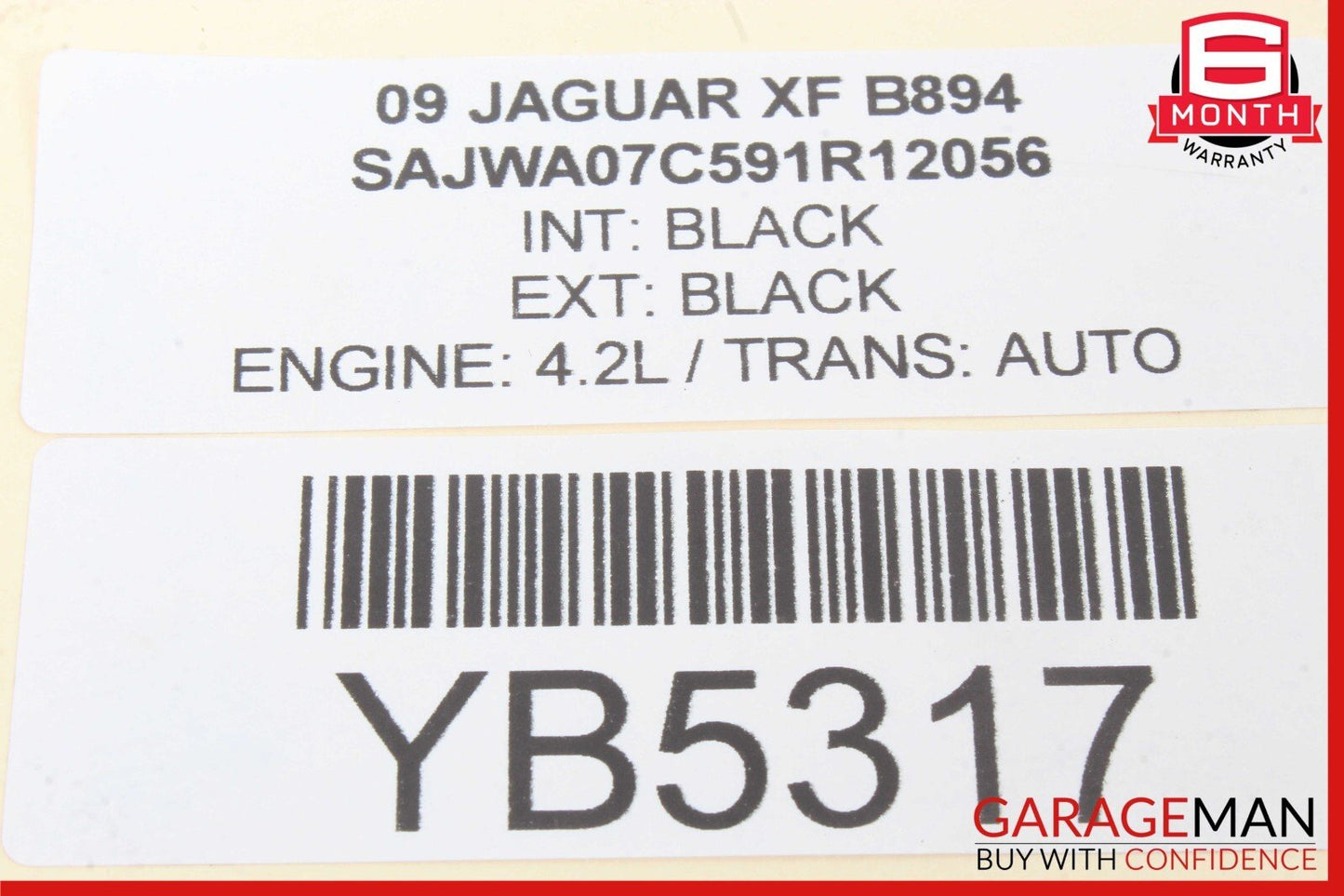 09-15 Jaguar XF Rear Left Side Door Window Regulator Motor OEM