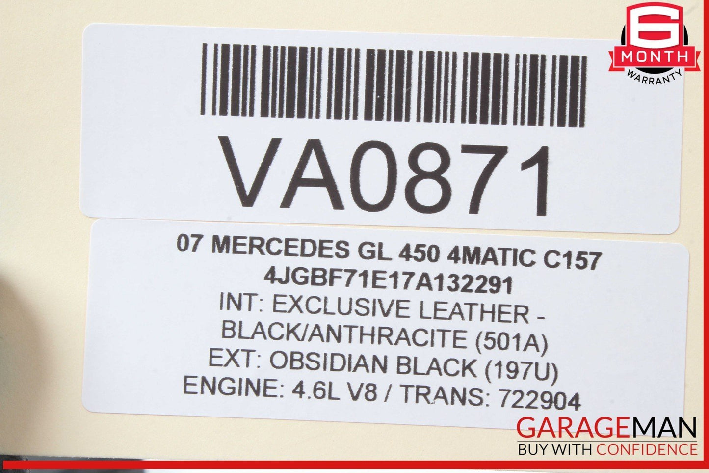06-13 Mercedes X164 GL450 4MATIC Front Left Side Door Control Module OEM