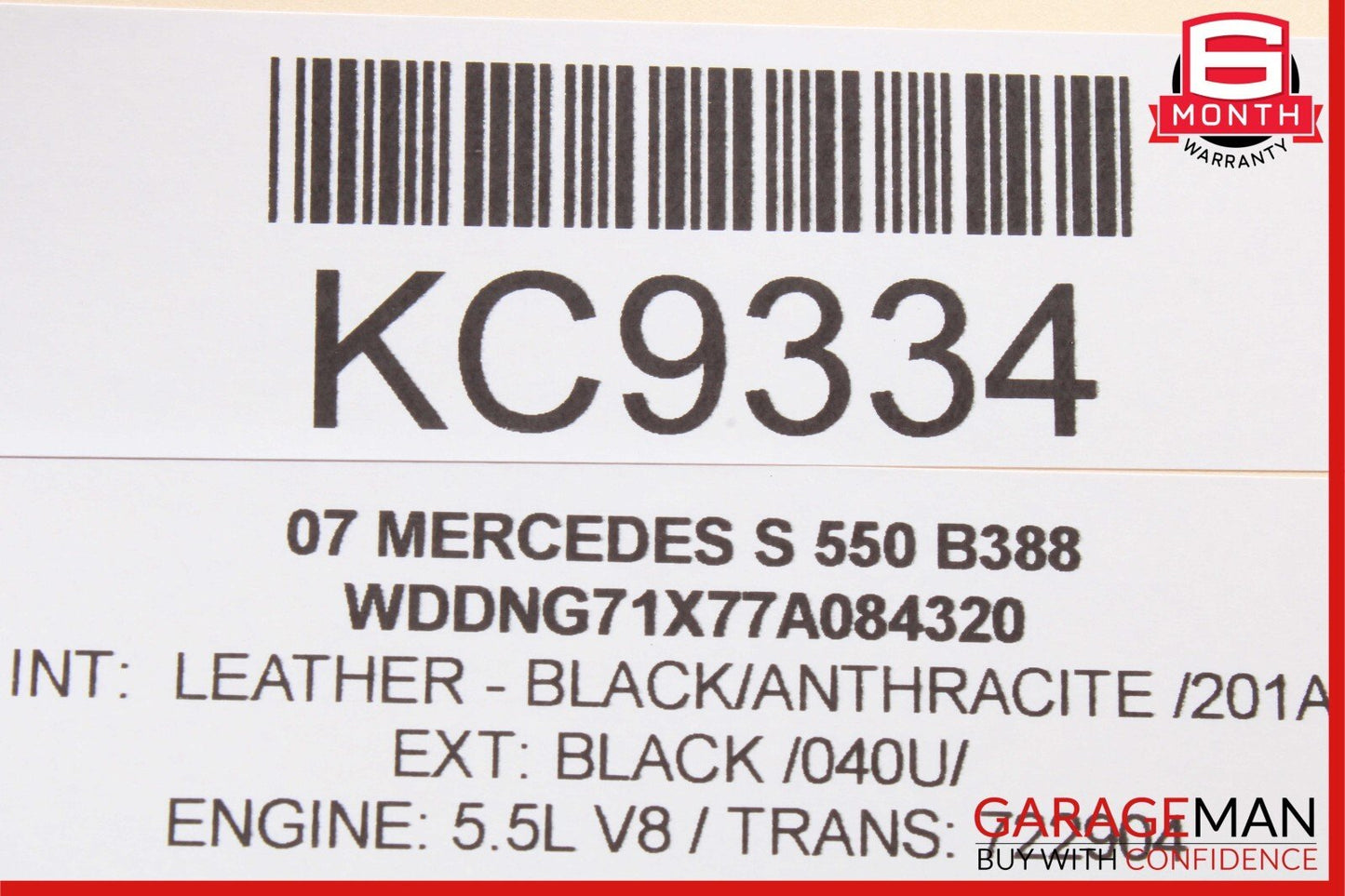 07-11 Mercedes W221 S550 CL550 S63 AMG Windshield Night Vision Camera OEM