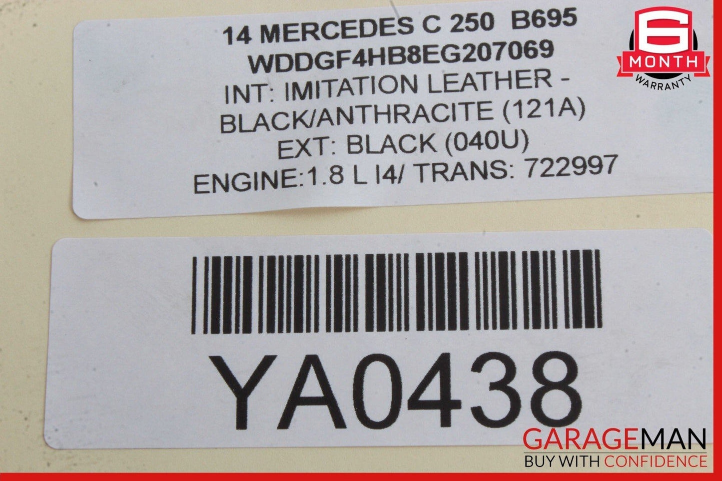08-14 Mercedes W204 C250 C63 AMG Left Side Door Window Regulator Motor Unit OEM