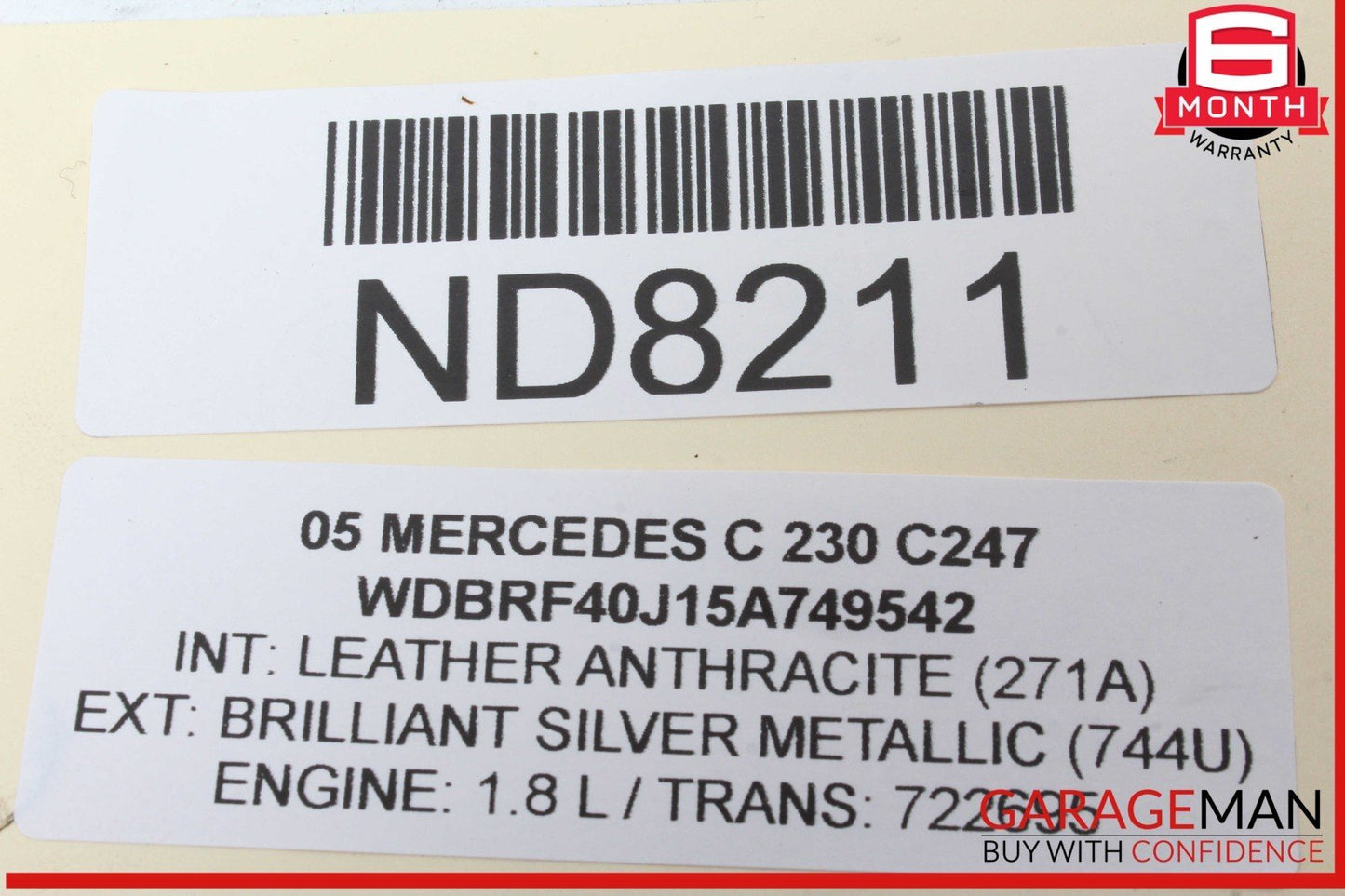 01-09 Mercedes W203 C230 CLK500 CLK350 Door Sound Audio Speaker 2038205202 OEM