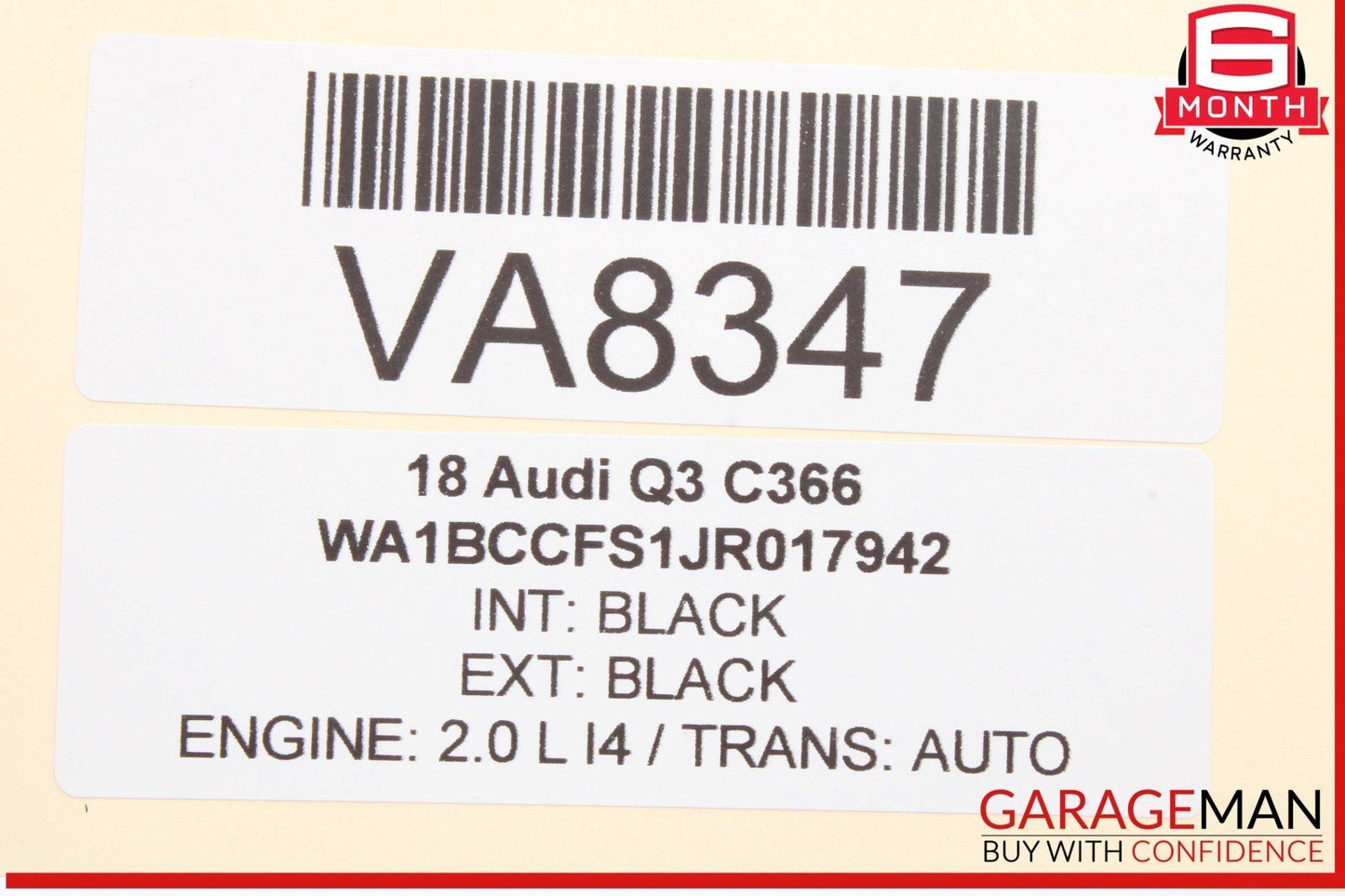 12-18 Audi Q3 S6 SQ5 Rear Left Driver Side Window Regulator Motor 8K0959811A OEM