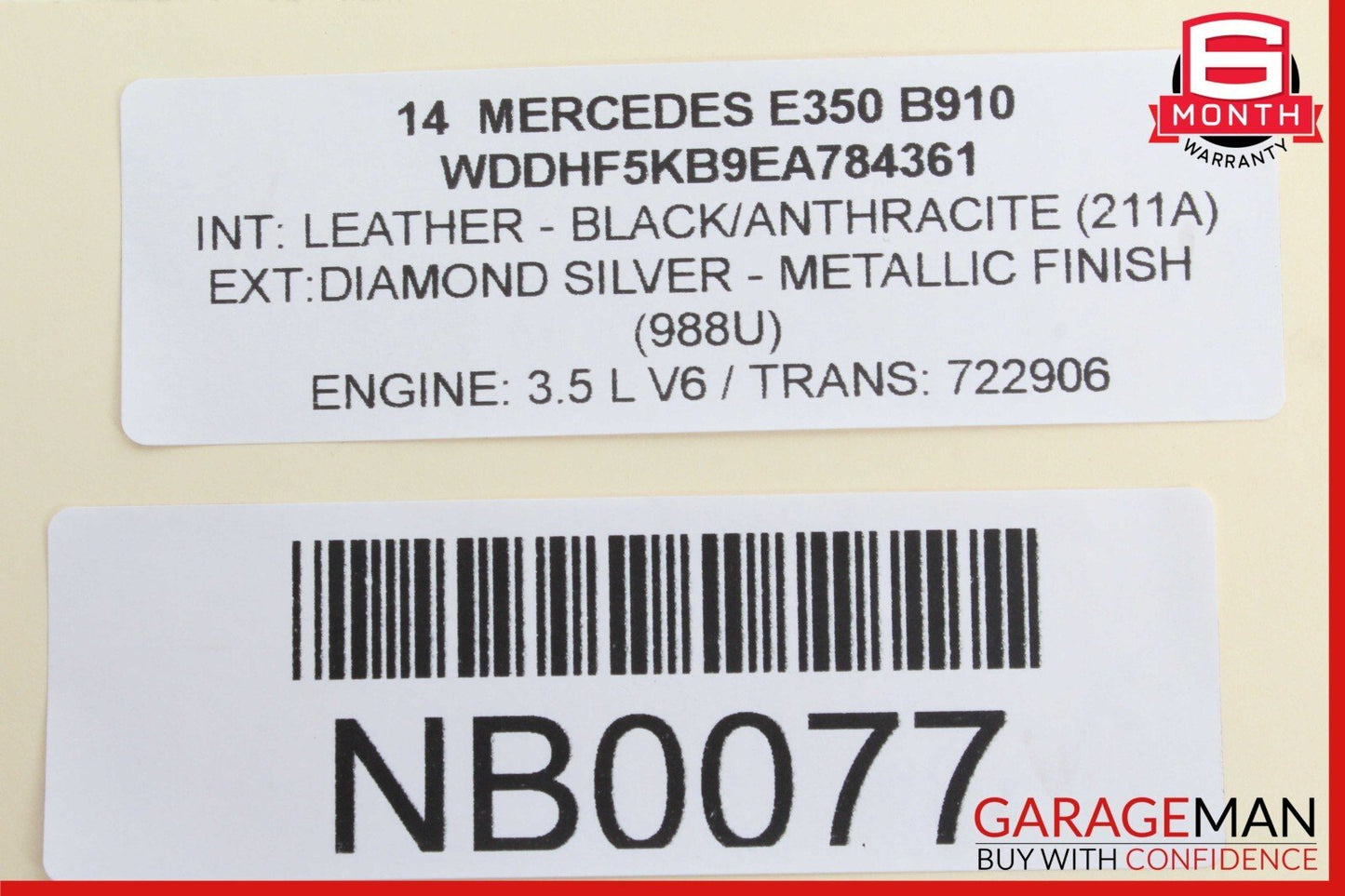 08-18 Mercedes W212 E350 GLK350 Rear Right Side Door Lock Latch Actuator OEM