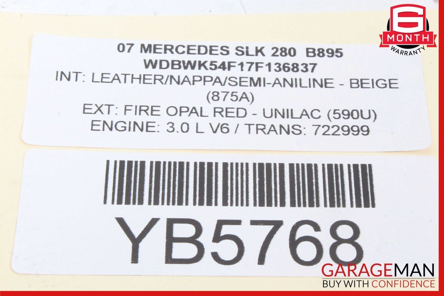 05-11 Mercedes R171 SLK280 SLK300 Rear Right & Left Shock Absorber Strut Set of 2 Pc OEM