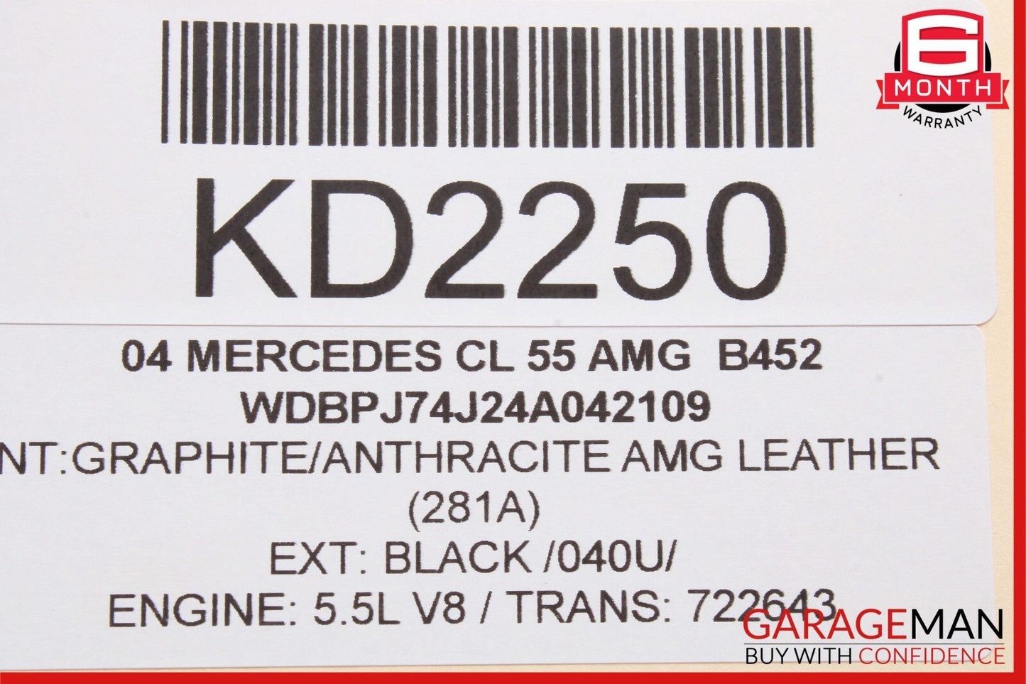 Mercedes S430 SLK280 CLK500 CL500 E320 CL55 AMG Anti Theft Alarm Module Unit OEM