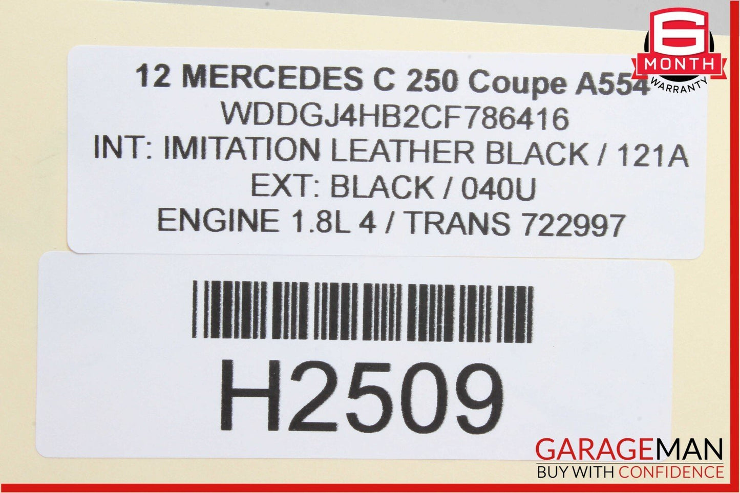 08-14 Mercedes W204 C250 Coupe Rear Left Seat Belt Seatbelt Lock OEM