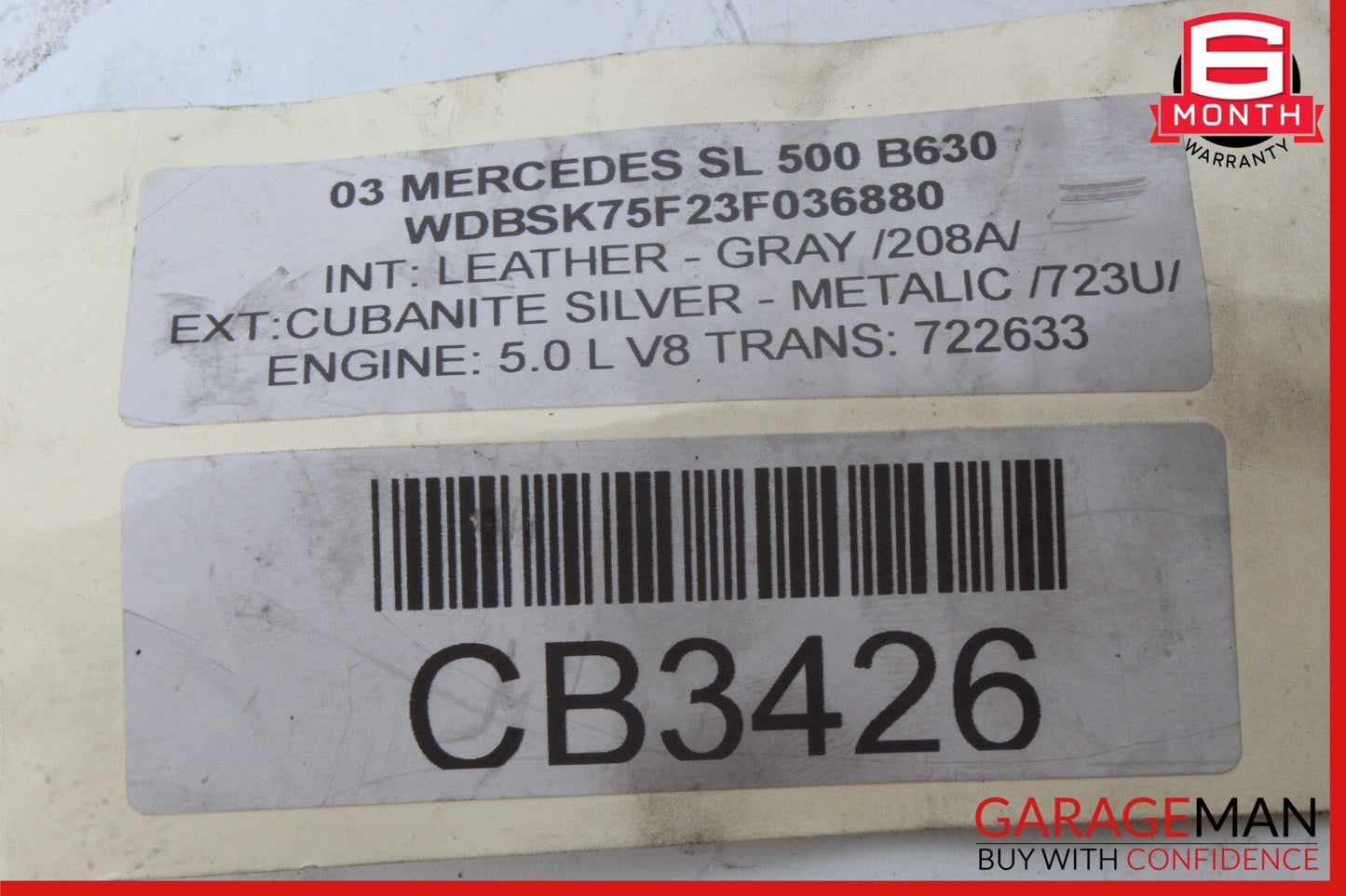 03-12 Mercedes R230 SL500 SL55 AMG Front Left Door Window Regulator Motor Unit