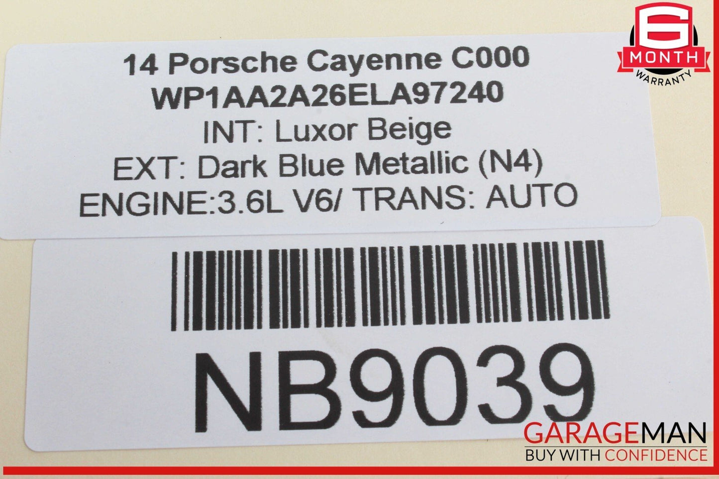 11-18 Porsche Cayenne 958 Rear Right Side Exterior Door Handle OEM