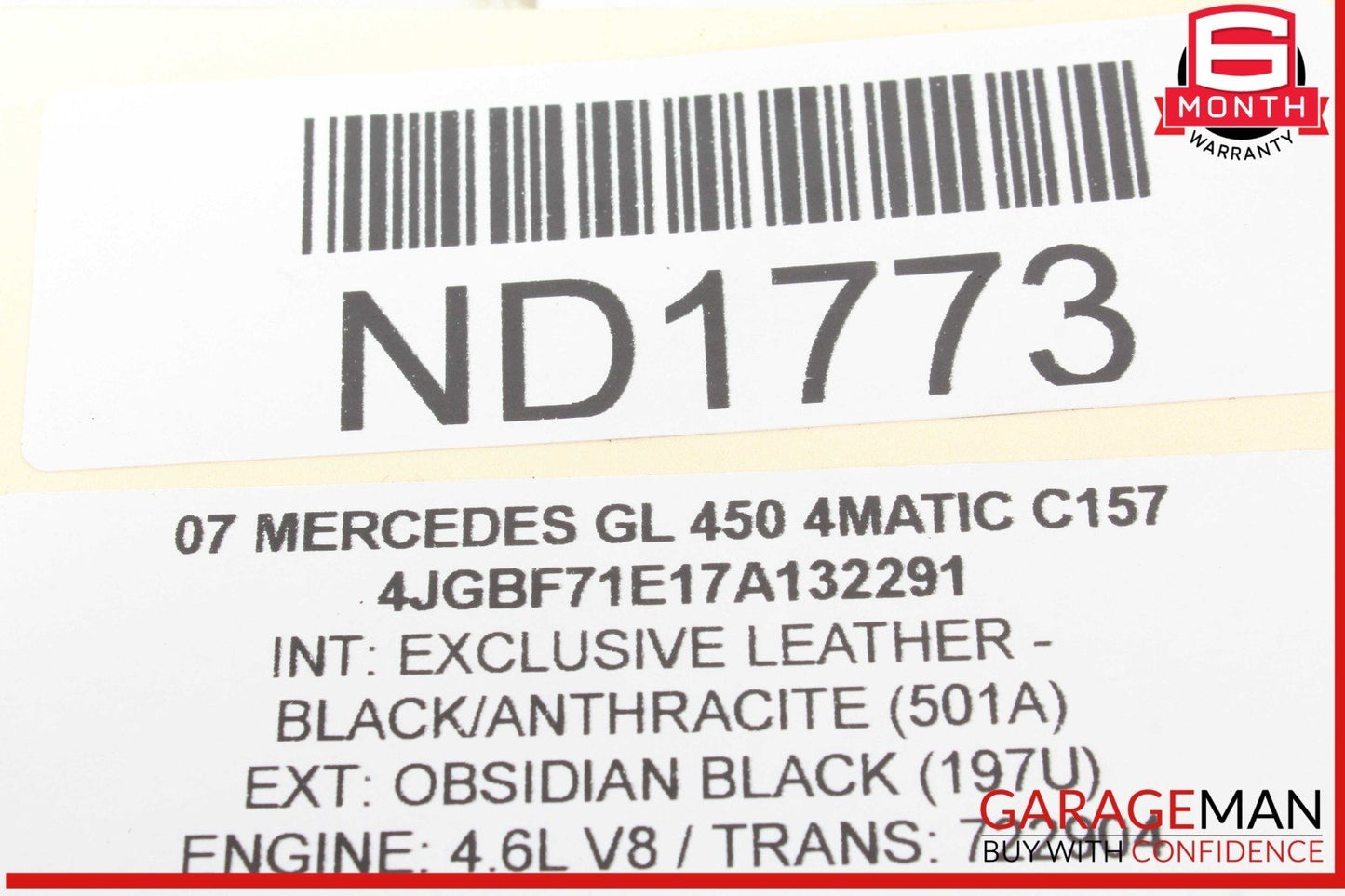 06-13 Mercedes X164 GL450 ML350 Rear Right or Left Suspension Upper Control Arm