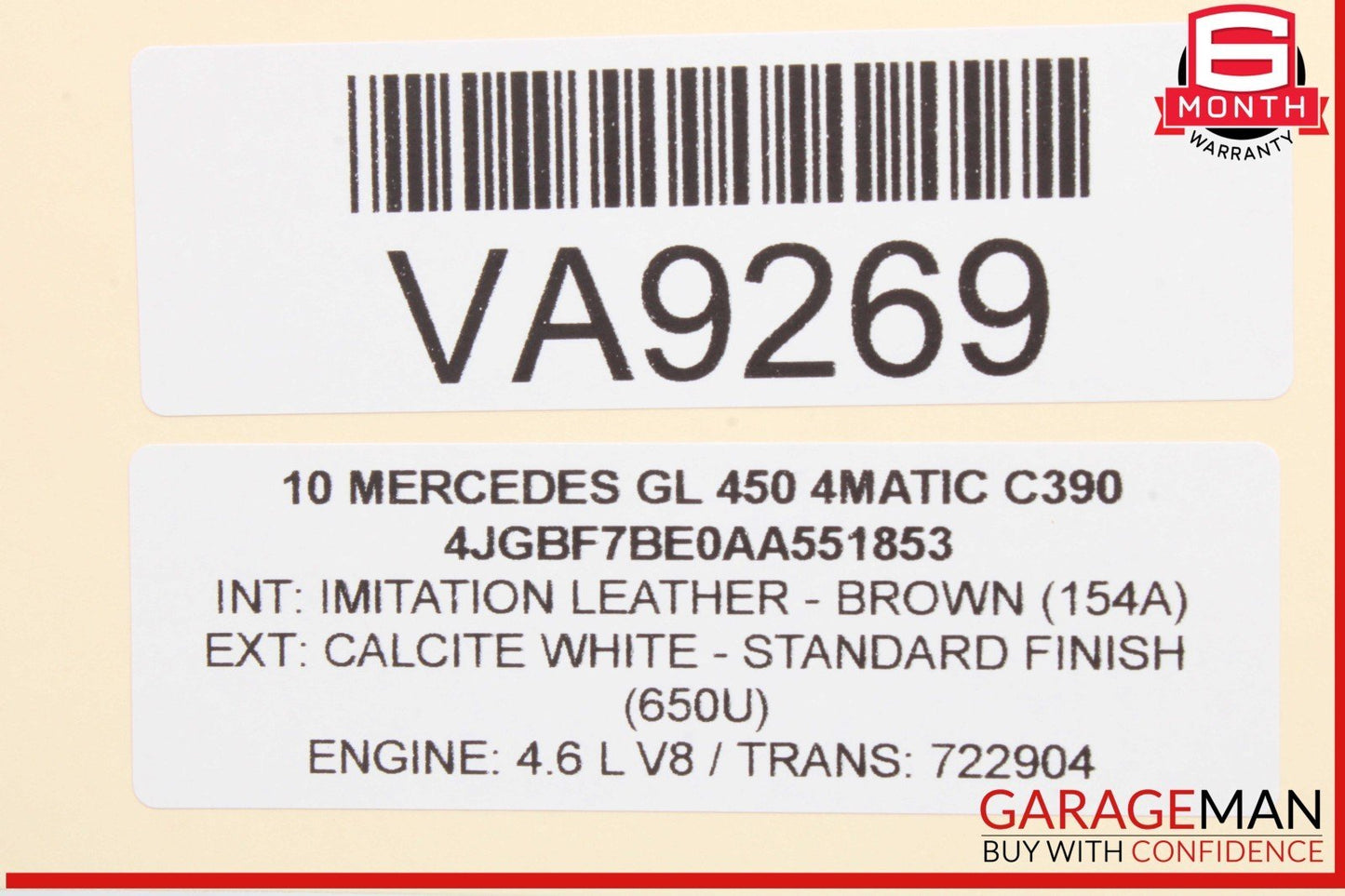 06-13 Mercedes X164 GL450 GL550 Rear Entertainment DVD Player 1649064000 OEM