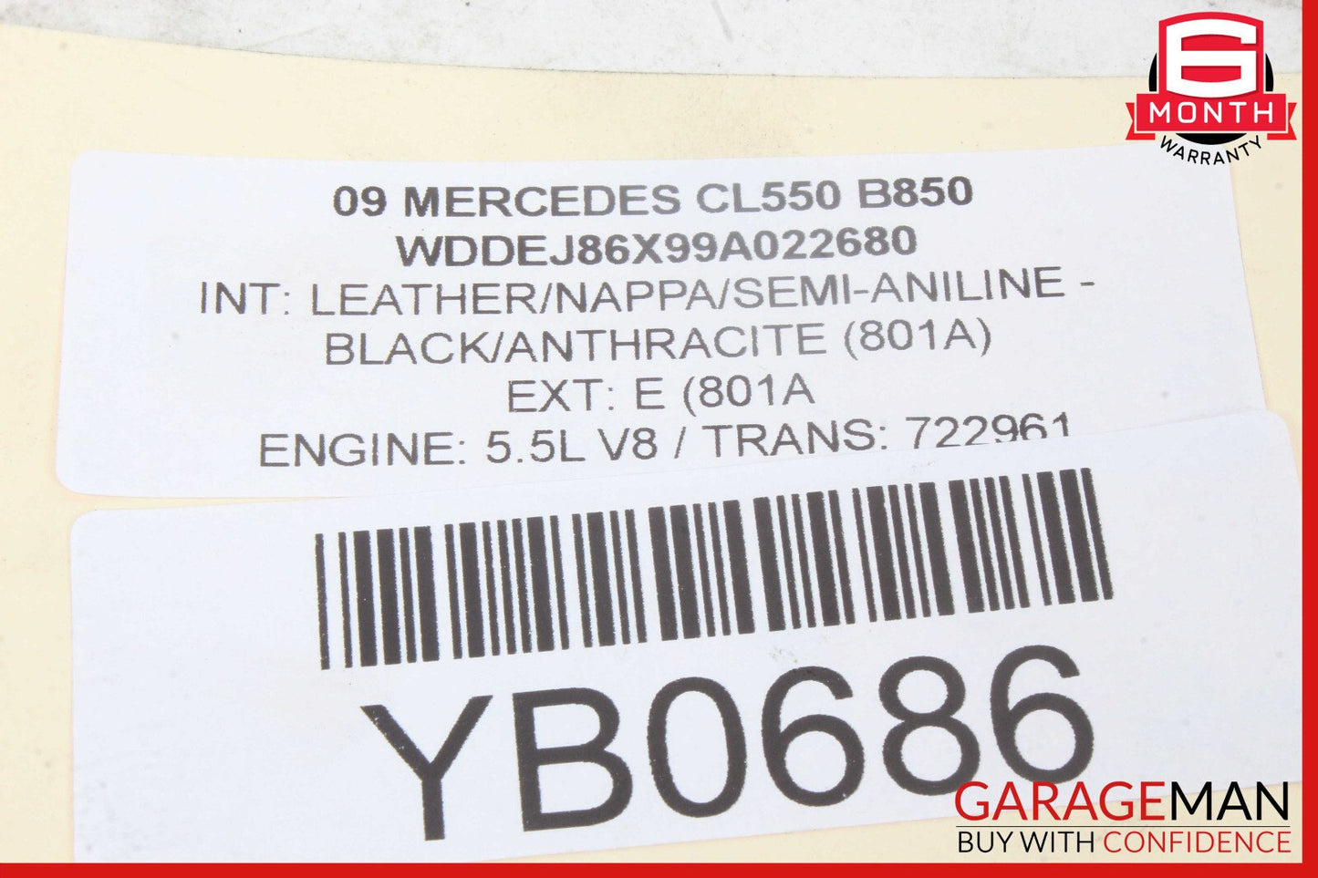 07-14 Mercedes W216 CL550 CL600 Rear Left Door Window Regulator Motor Unit OEM
