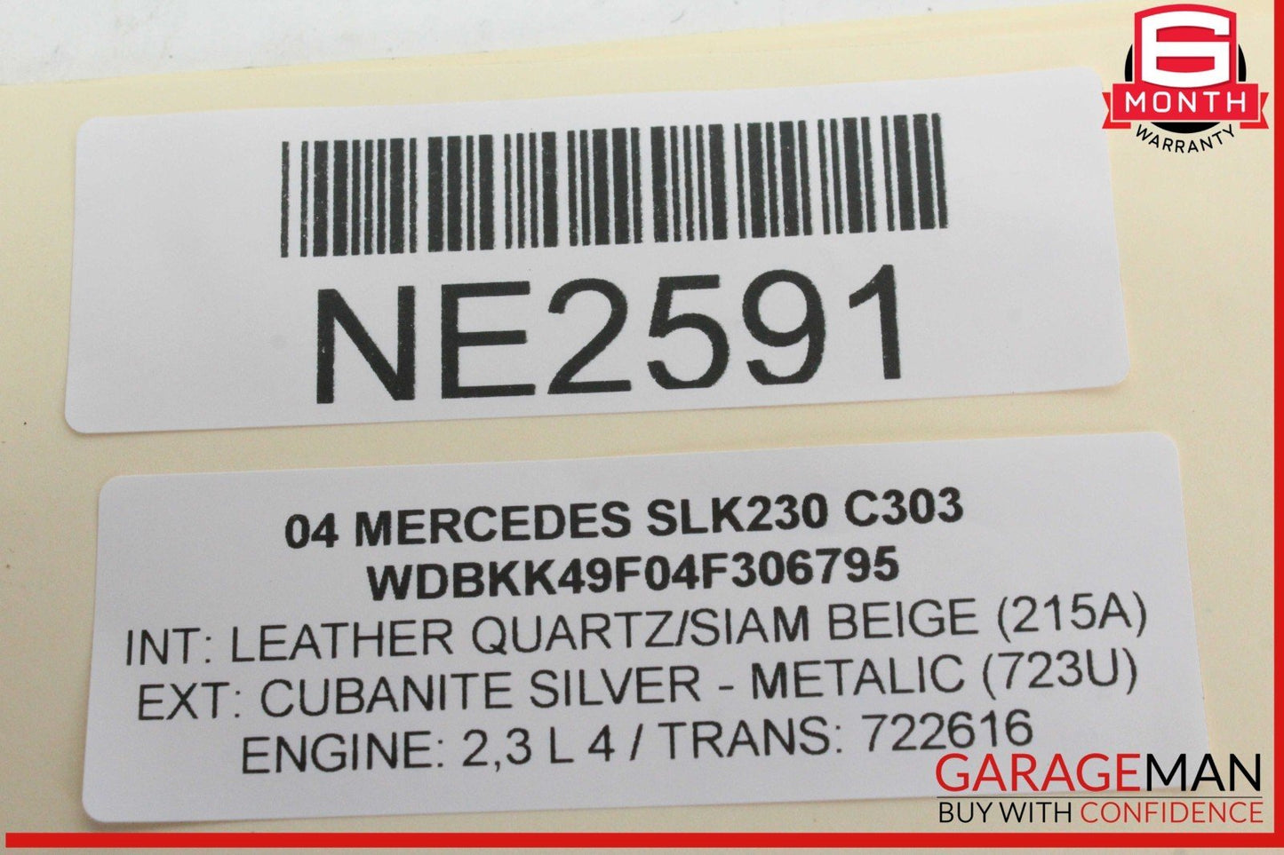 97-04 Mercedes R170 SLK230 Dash Front Right Passenger Side A/C AC Air Vent OEM