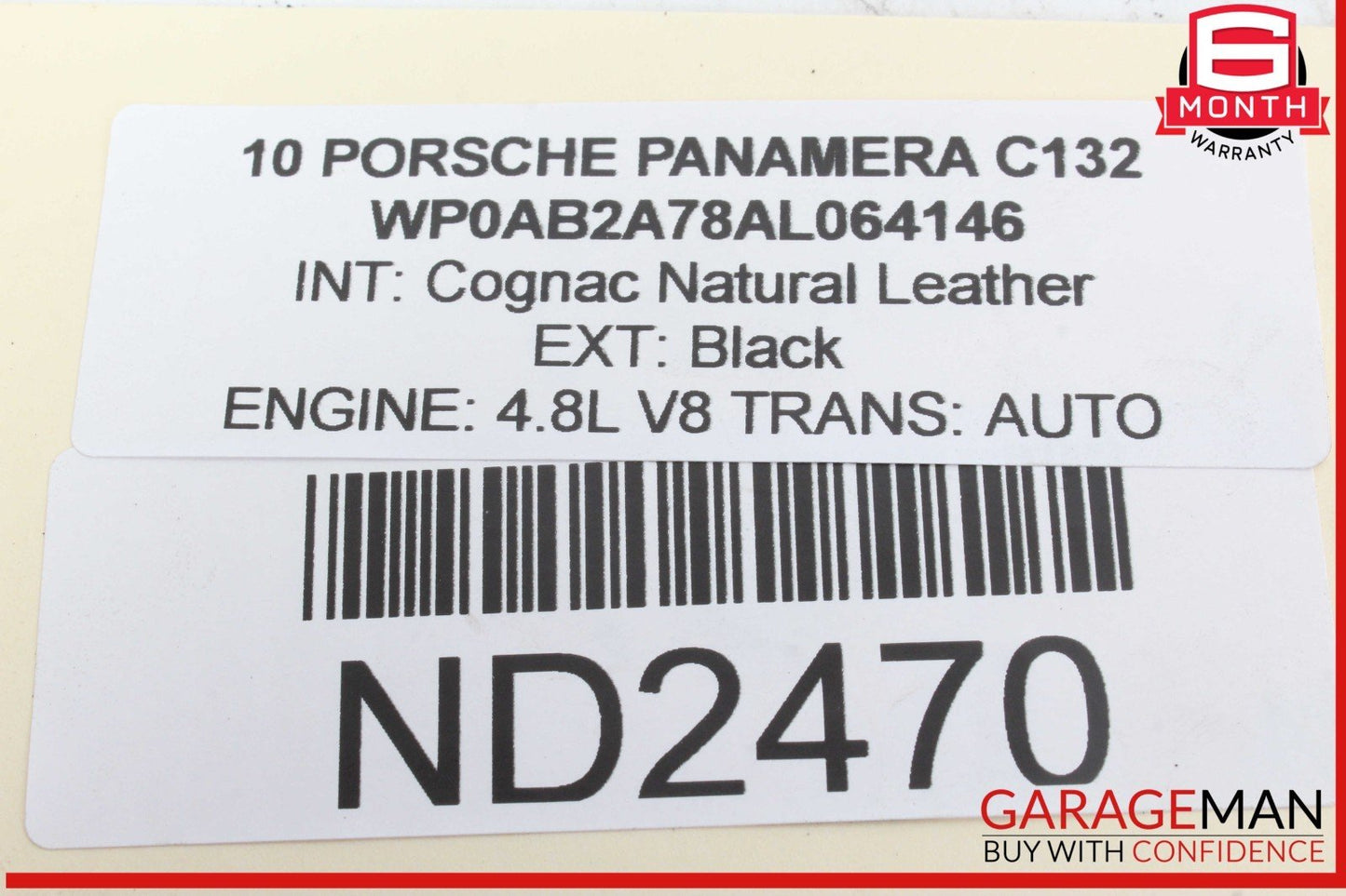 10-16 Porsche Panamera 970 4.8L Engine Motor Mount Bracket Carrier Left Side OEM