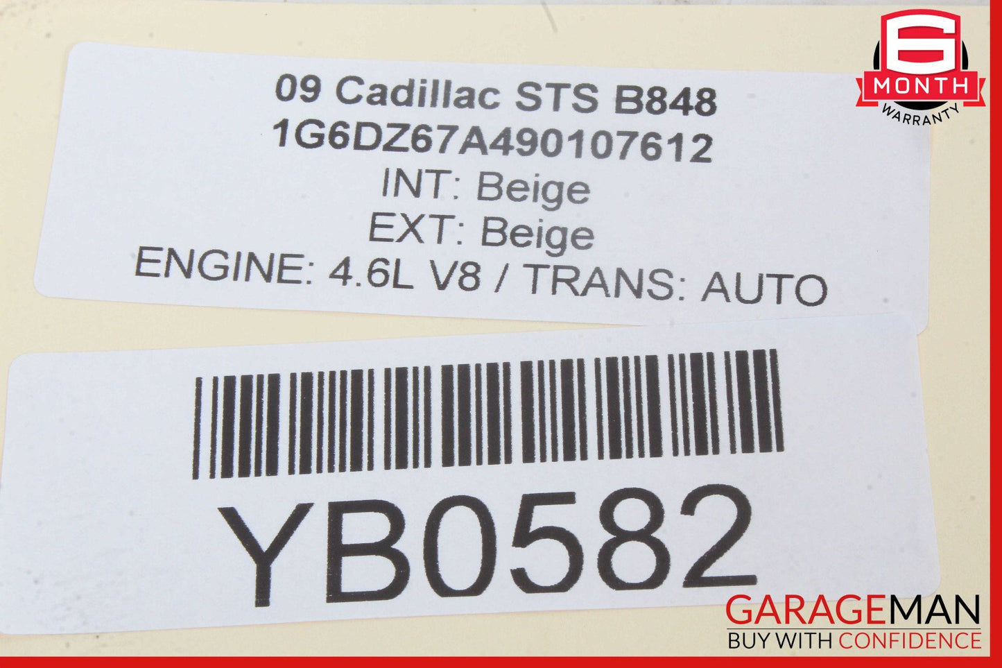 05-11 Cadillac STS Cover Trim Panel Beige OEM