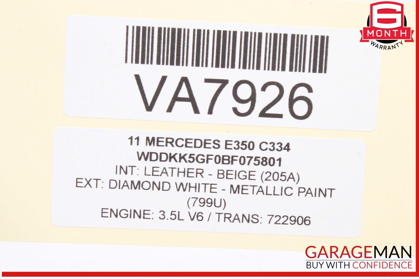 10-20 Mercedes W207 E350 Front Left Window Regulator Motor 2078200342 OEM