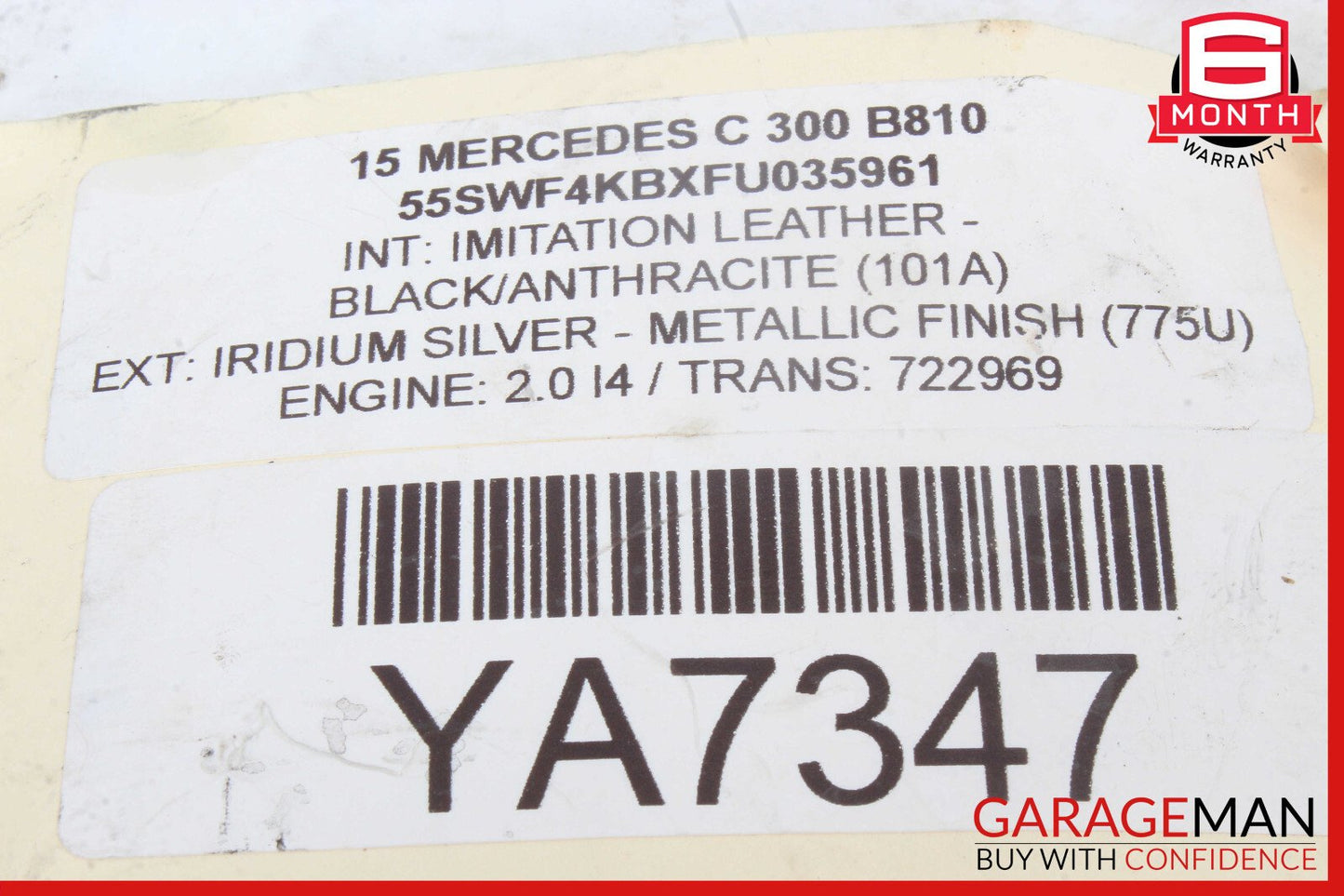 15-20 Mercedes W205 C300 C63 AMG Front Left Side Door Window Regulator Motor OEM