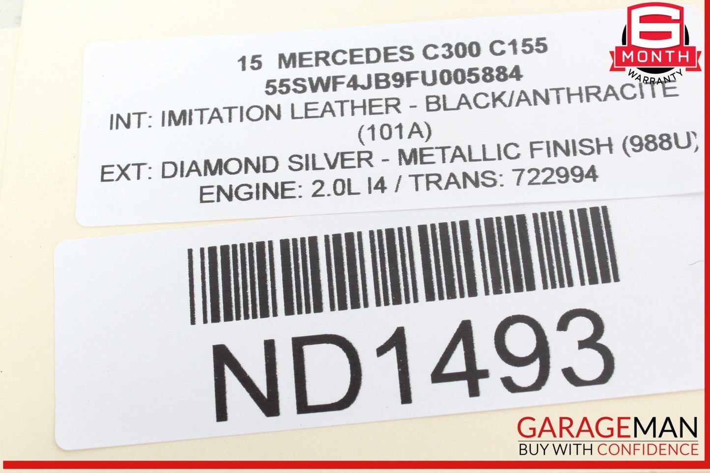 08-20 Mercedes W205 C300 Rear Left or Right Lower Suspension Control Arm OEM