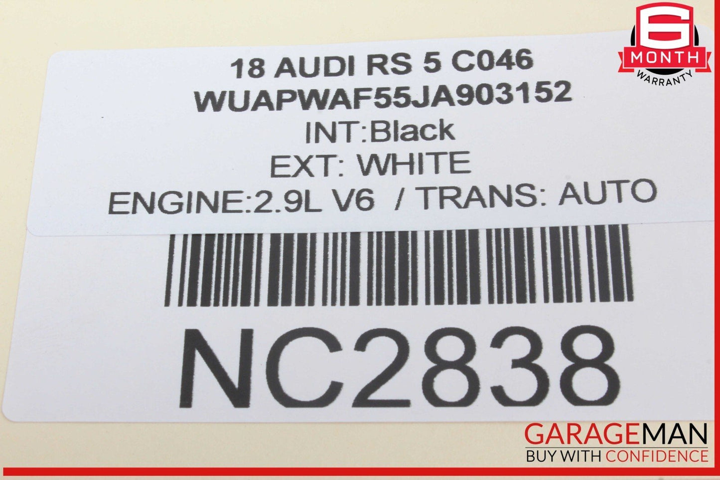 18-23 Audi RS5 S5 Rear Right Passenger Side Outer Tail Light Lamp 8W6945092H OEM