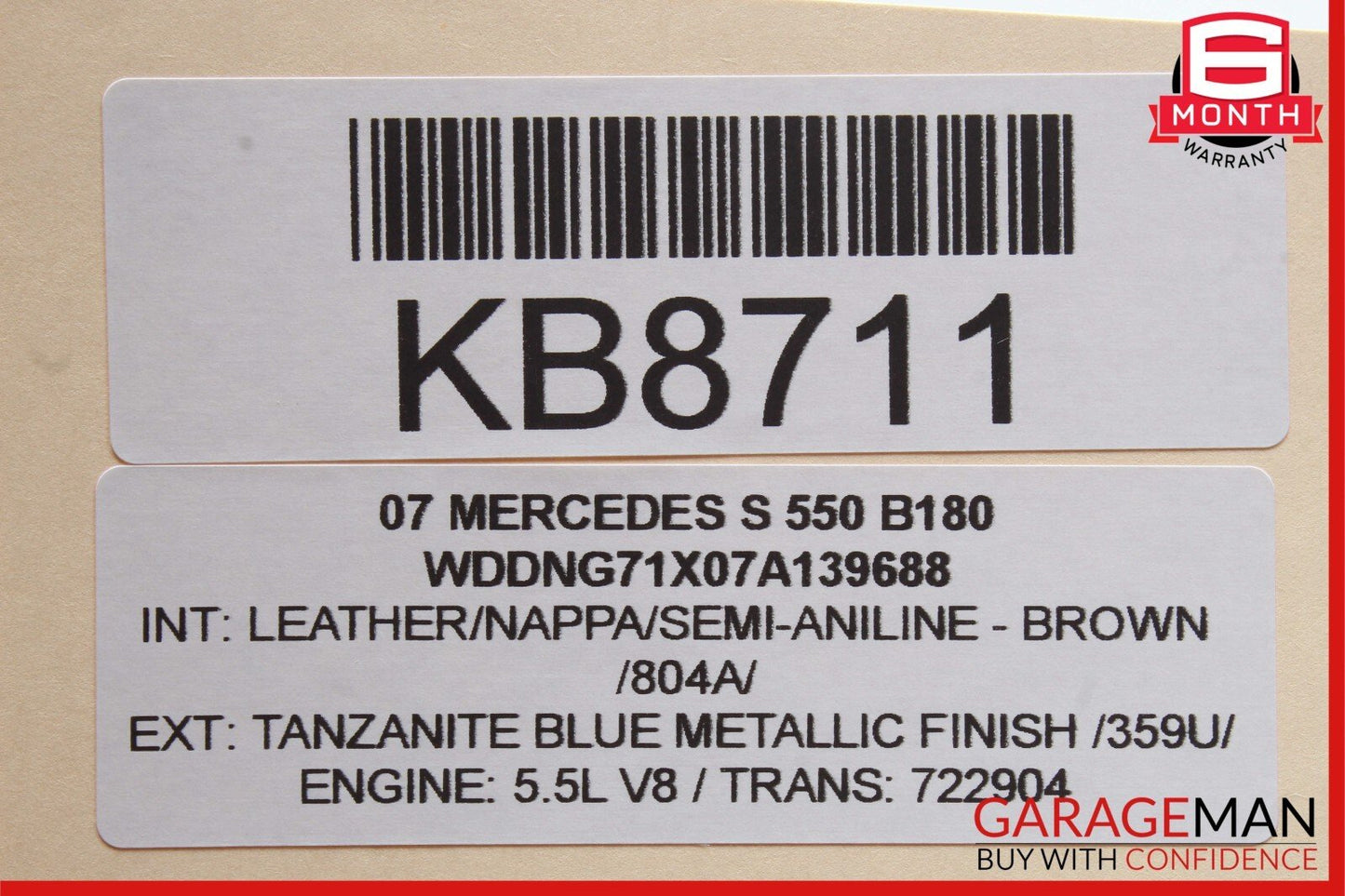 07-14 Mercedes W221 S550 CL600 Trunk Seat Lumbar Vacuum Pump 2218000248 OEM