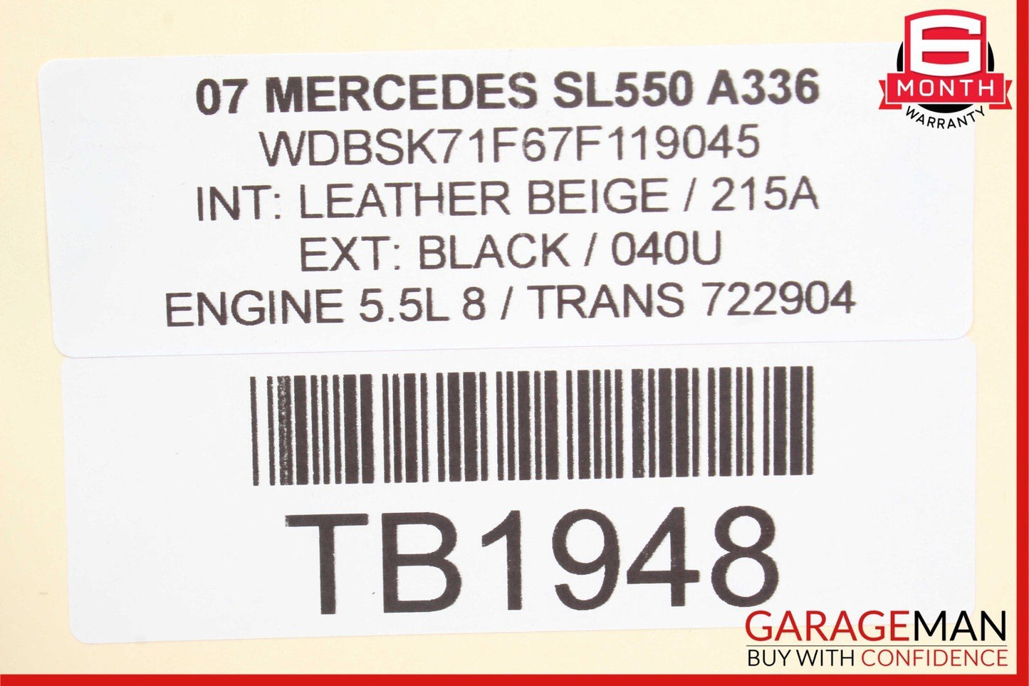 07-09 Mercedes R230 SL550 CLK550 S550 E350 Engine Starter Motor 0061513701 OEM
