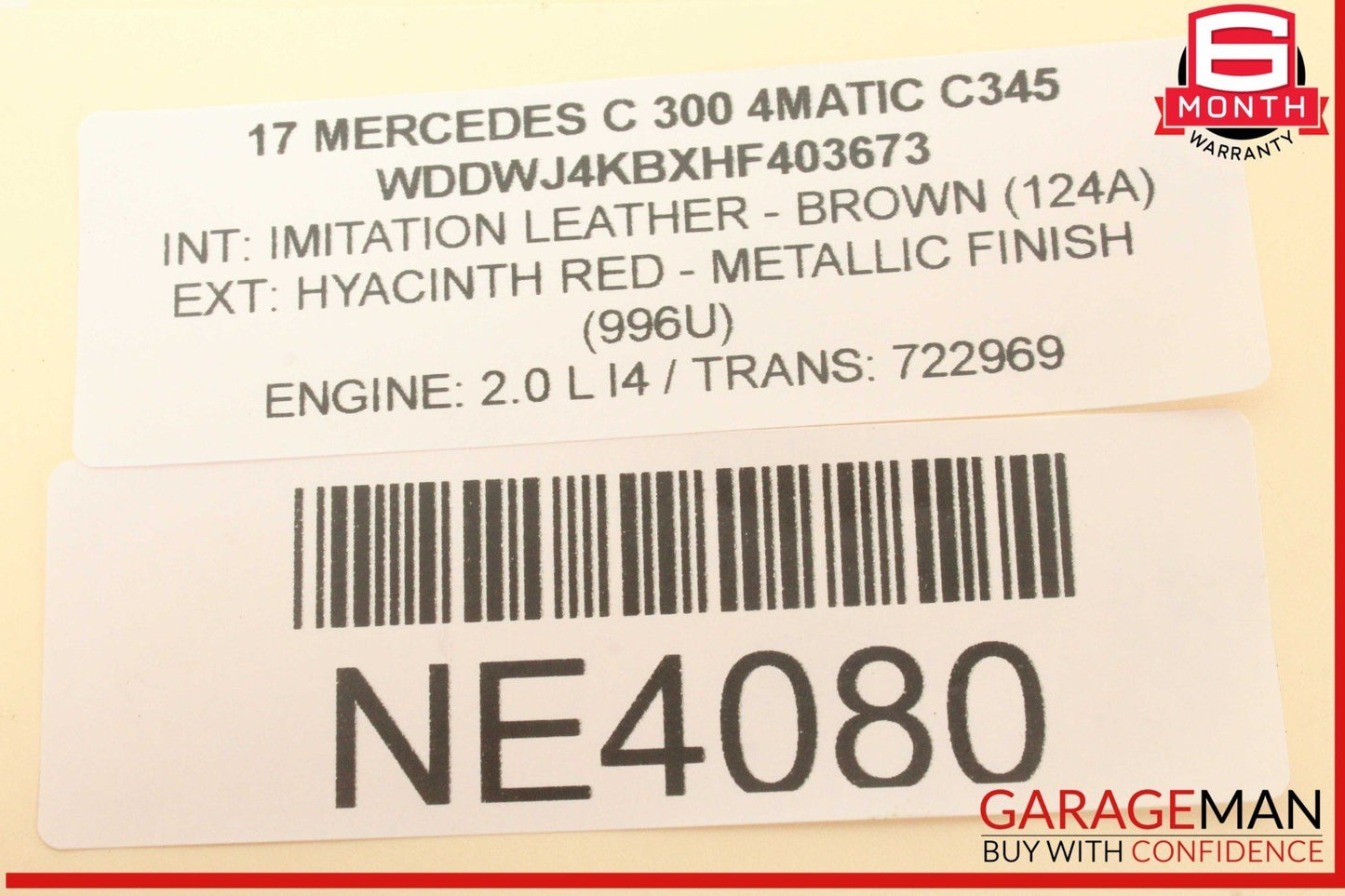 15-20 Mercedes W205 C300 4MATIC Rear Left or Right Side Lower Control Arm OEM
