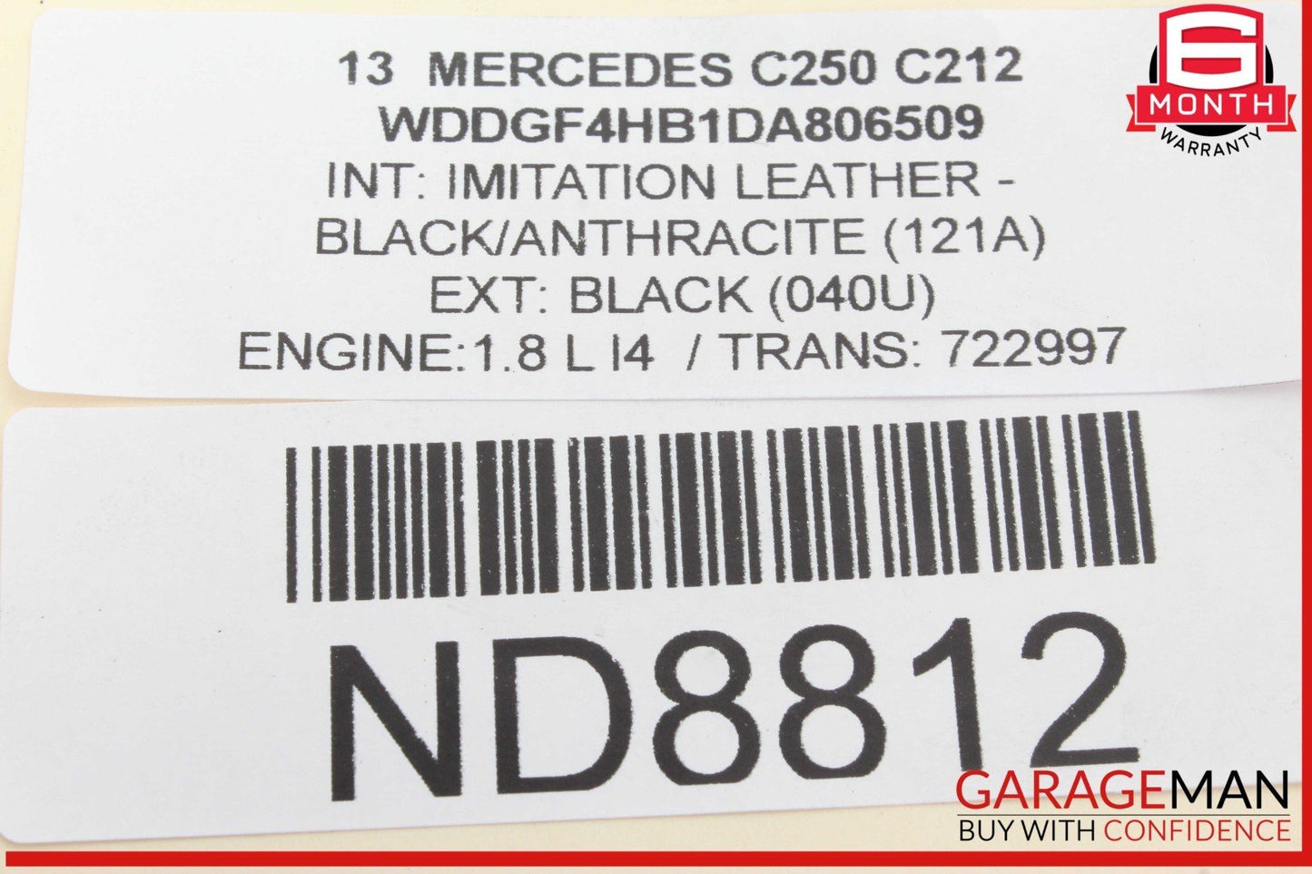 08-14 Mercedes W204 C250 Front Left Side Bumper Reinforcement Impact Bracket Bar