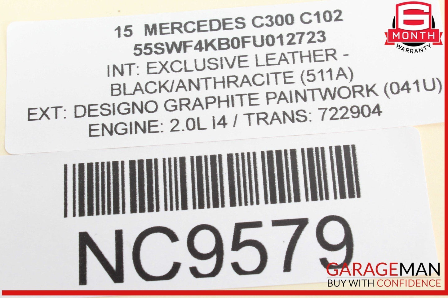 15-24 Mercedes W205 C300 Dash Dashboard Right Air Vent Duct Tube 2058300200 OEM