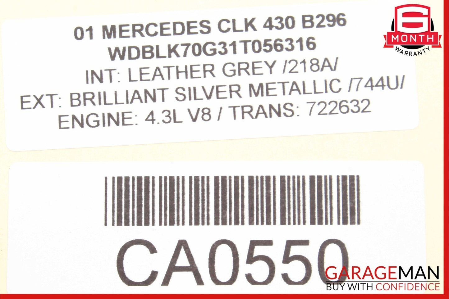 98-03 Mercedes W208 CLK430 CLK320 CLK55 Fuel Gas Tank Door Lid Cover Silver OEM