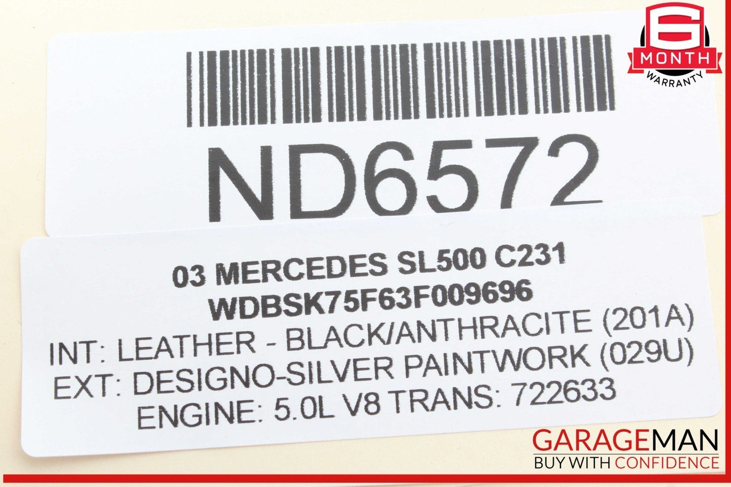 00-06 Mercedes R230 SL500 Voice Command Control Module 2208202185 OEM