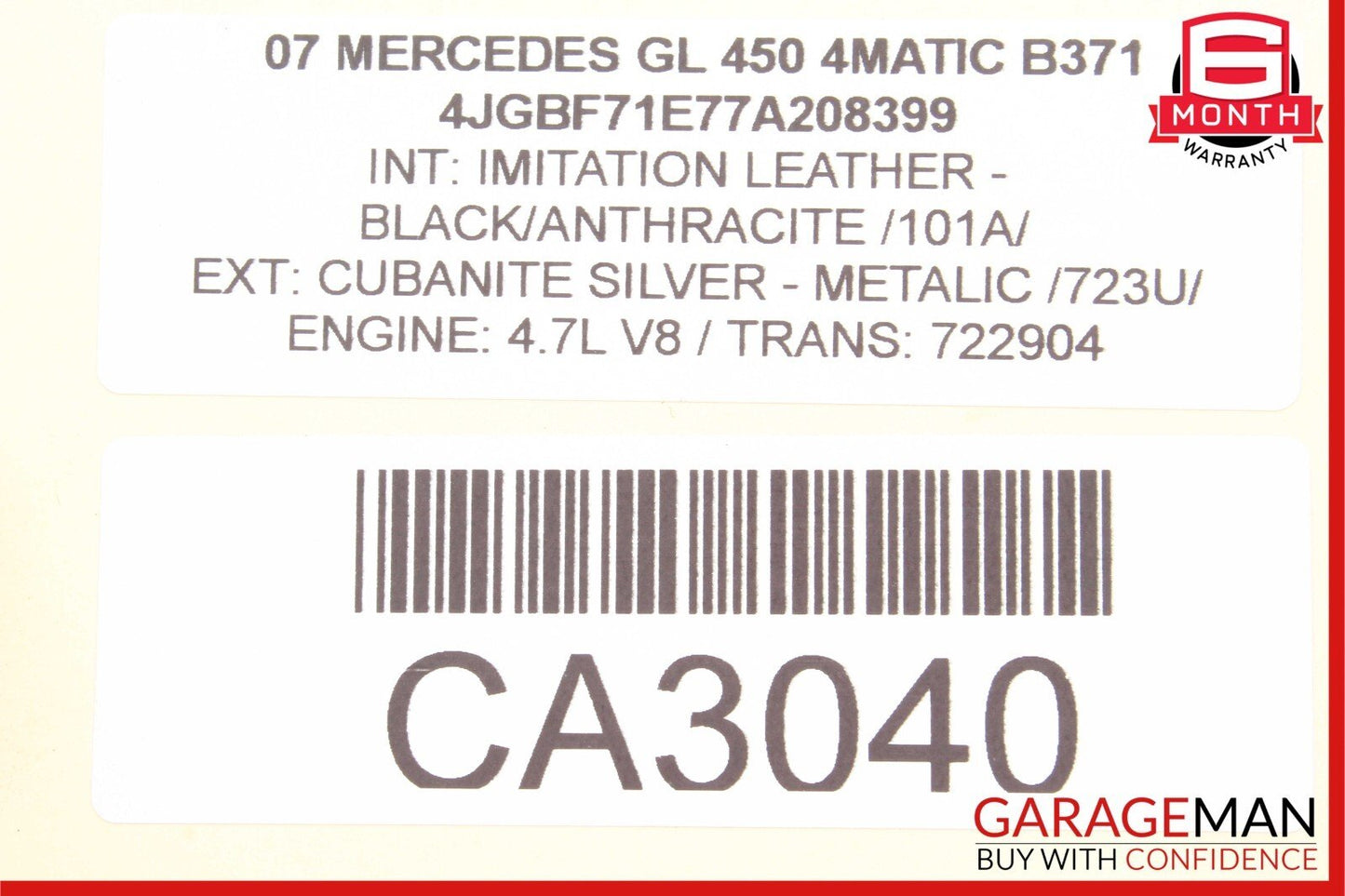 07-16 Mercedes X164 GL450 4MATIC GL320 3rd Third Row Seat Motor 1648201942 OEM