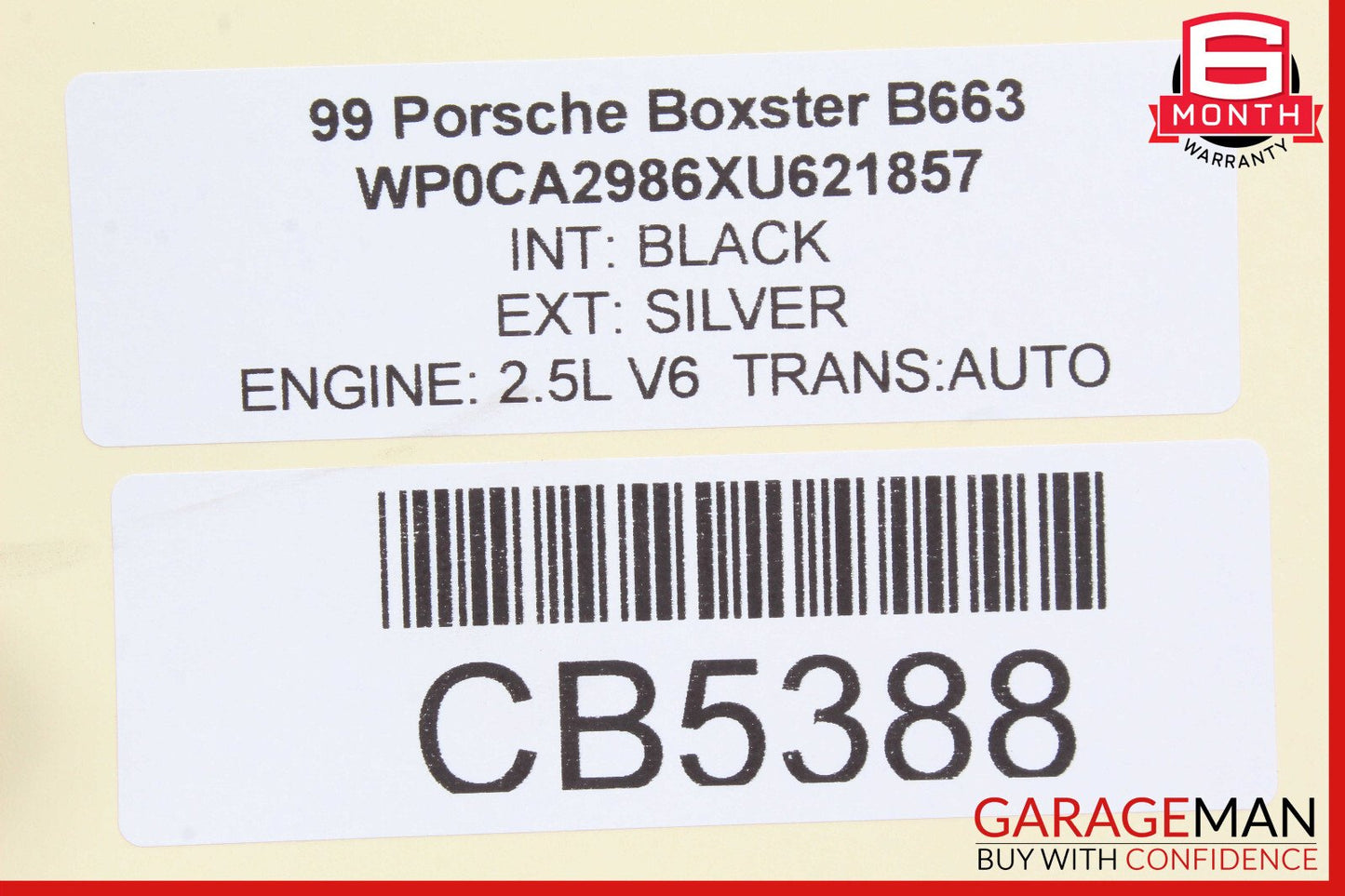 97-04 Porsche Boxster 986 Rear Right Side Bumper Guard Buffer OEM