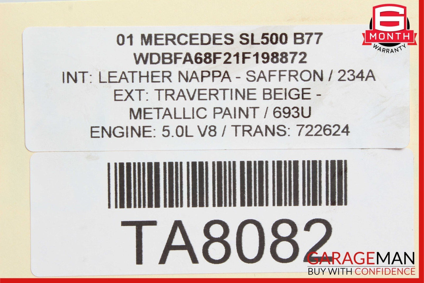90-02 Mercedes R129 SL320 SL500 CLK430 Power Steering Gear Box Gearbox Assembly