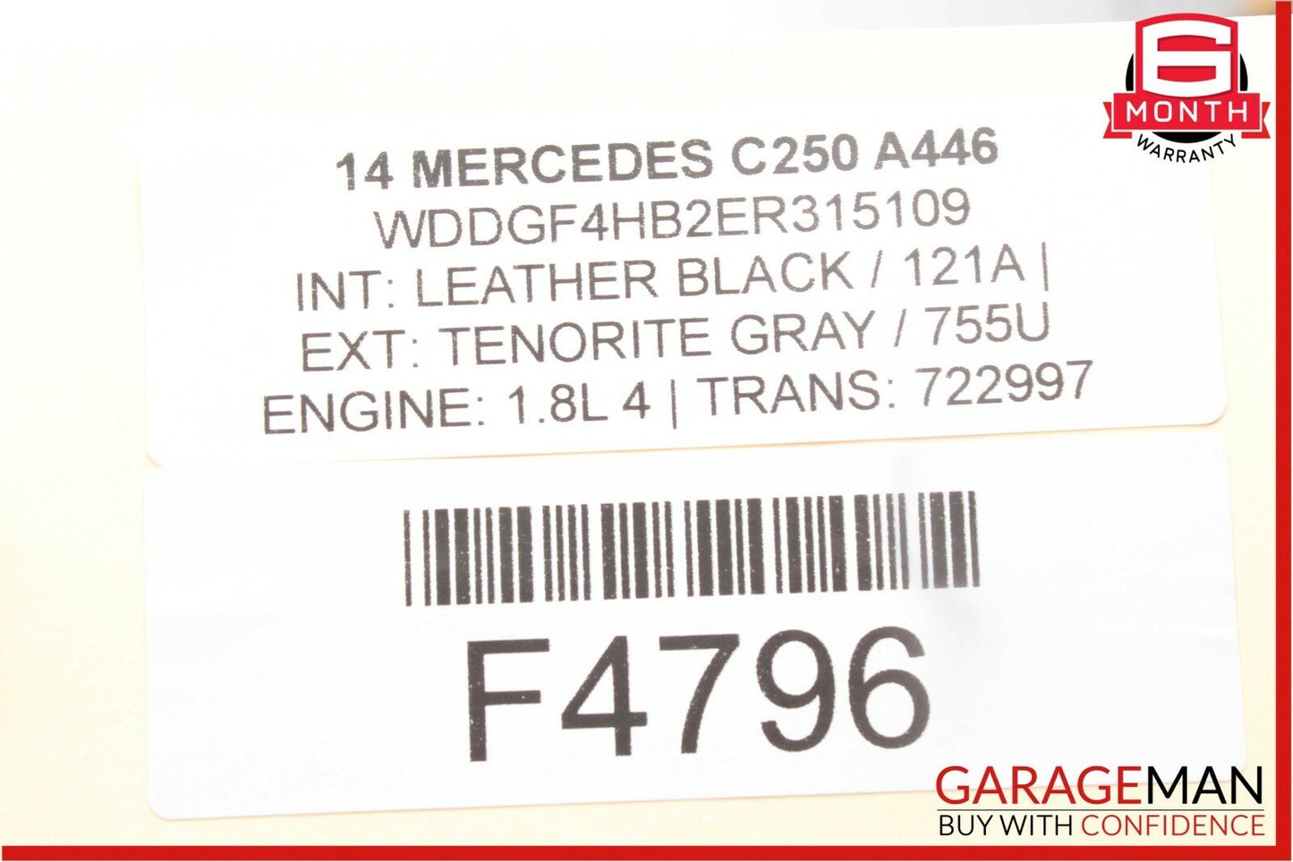 08-14 Mercedes W204 C250 Rear Right Passenger Side Door Control Module Unit OEM