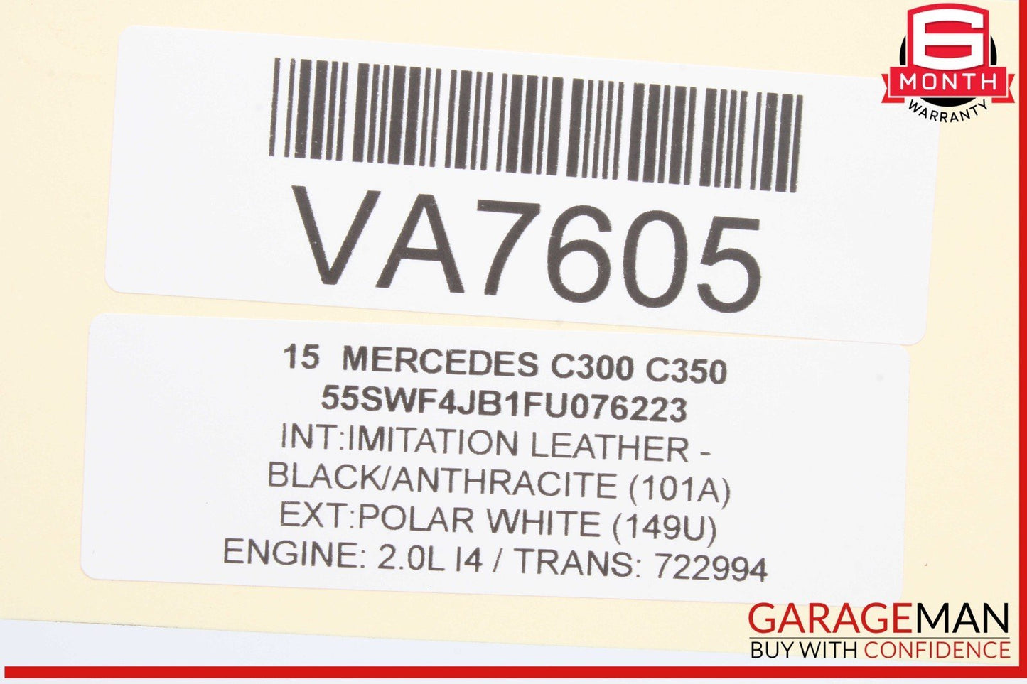 15-18 Mercedes W205 C300 Center Dashboard Hazard Control Switch w/ Clock Assy