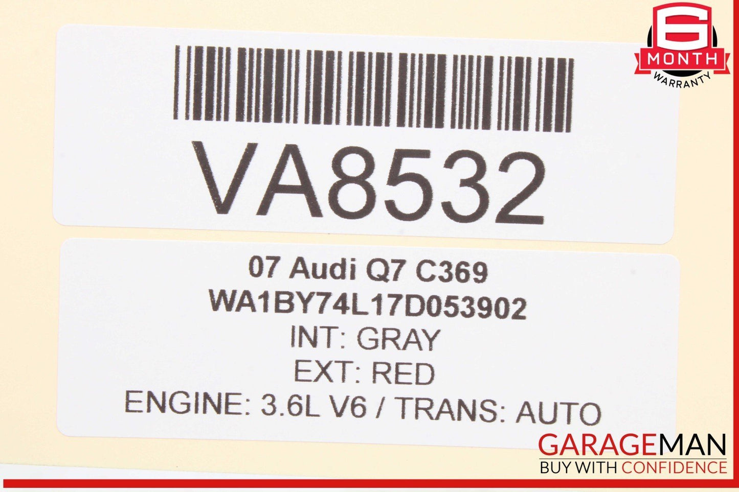 07-15 Audi Q7 Front Left Driver Side Window Regulator Motor 4L0959801B OEM