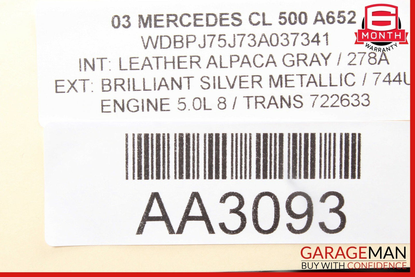 03-06 Mercedes W215 CL500 Rear Left & Right Side Brembo Brake Calipers Set OEM