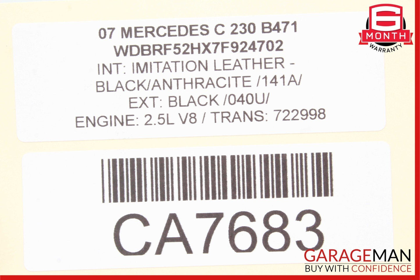 05-11 Mercedes W203 C230 SLK55 Front Left Driver Side Lower Control Arm OEM