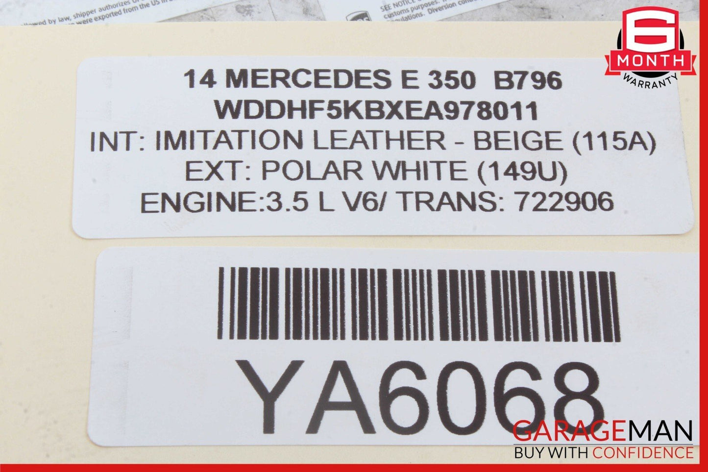 12-18 Mercedes W212 E350 CLS550 Sedan Sunroof Sun Roof Motor 2188200142 OEM