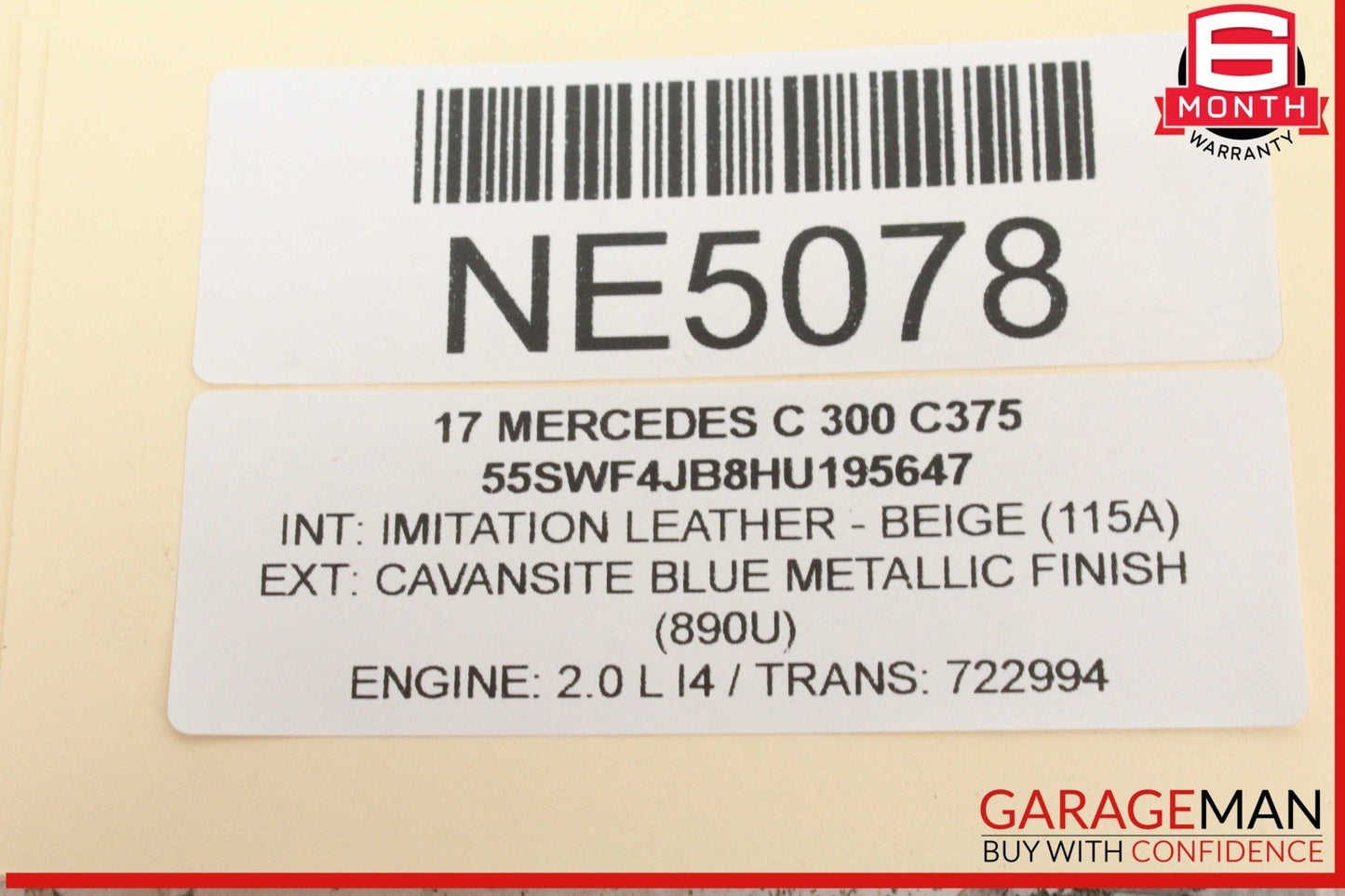 15-20 Mercedes W205 C300 Rear Left Driver Side Door Lock Latch Actuator OEM