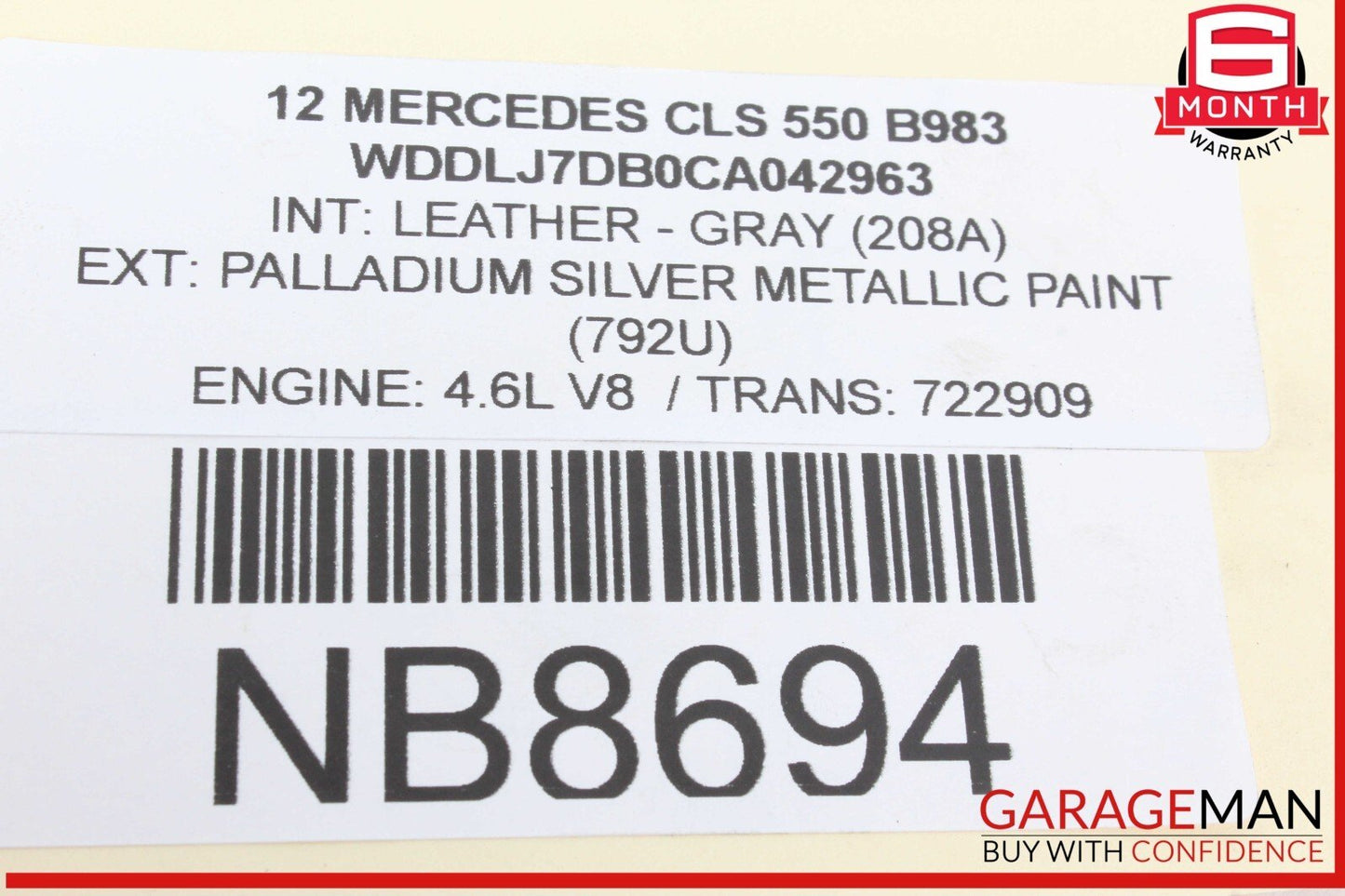 12-20 Mercedes W218 CLS550 SL550 CLS63 Crank Shaft Pulley Harmonic Dampener OEM