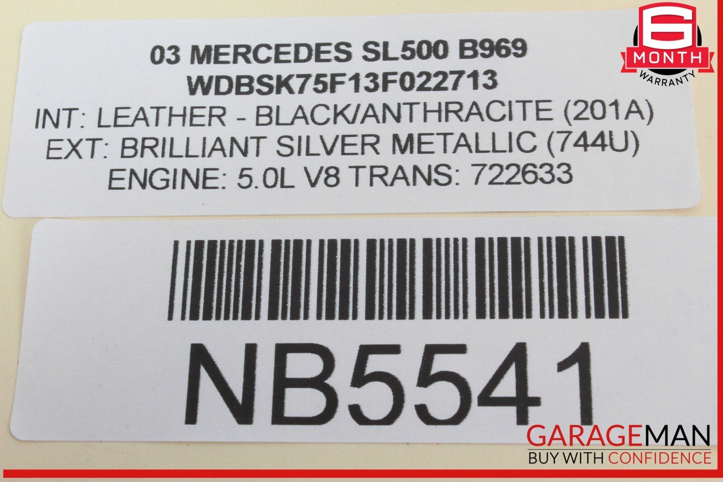 03-06 Mercedes R230 SL500 SL55 AMG Door Keyless Go Entry Antenna Module OEM
