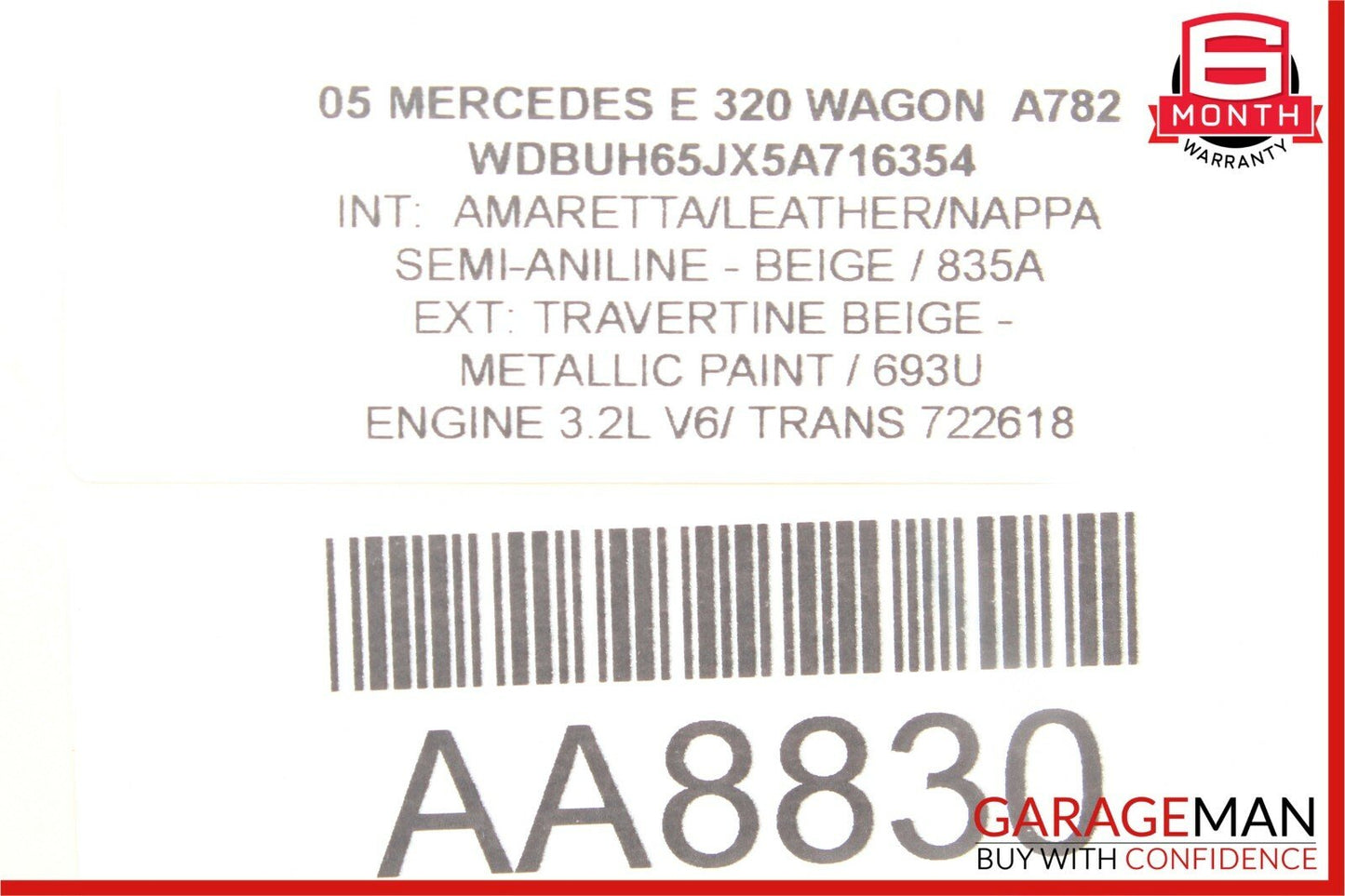 03-06 Mercedes W211 E320 E500 Front Right Side Seat Belt Retractor Beige OEM
