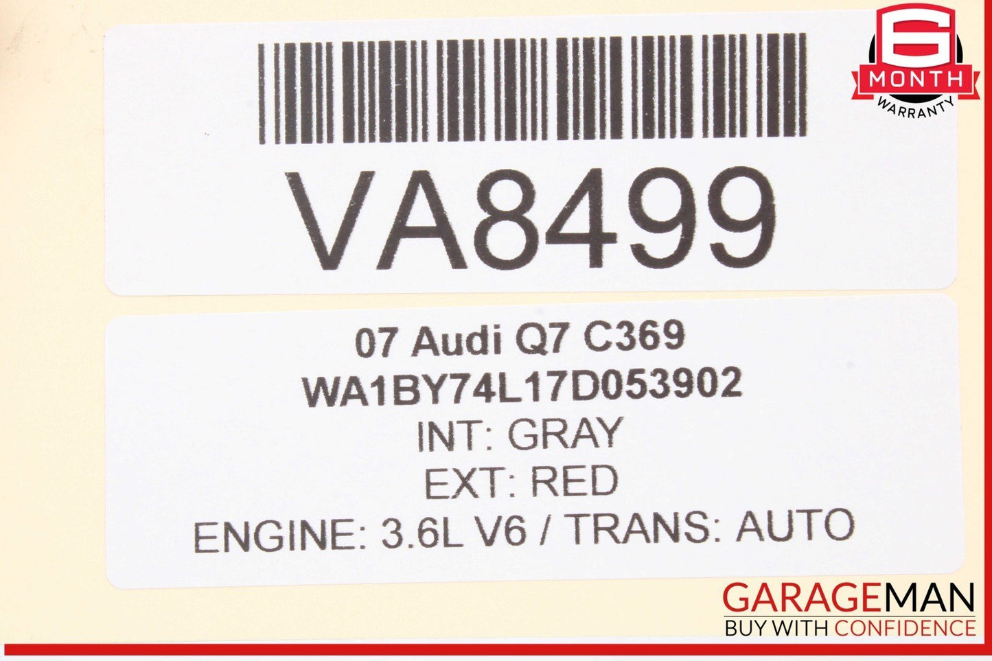 07-15 Audi Q7 Rear Right Passenger Side Trunk Tailgate Lift Motor 4F9959946 OEM