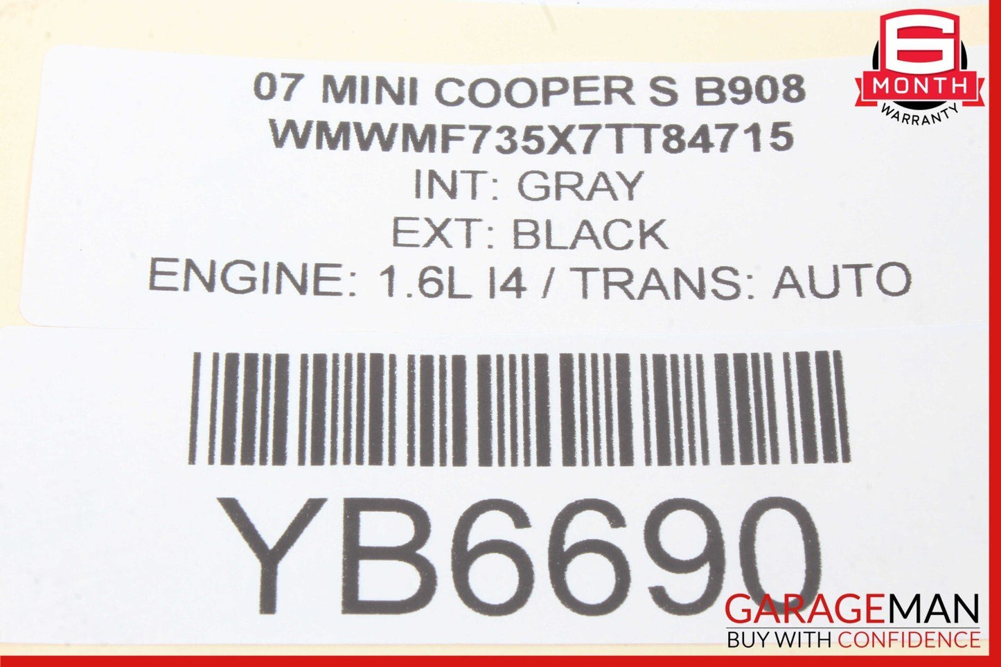 06-14 Mini Cooper S Front Right or Left Side Fog Light 2751295 OEM