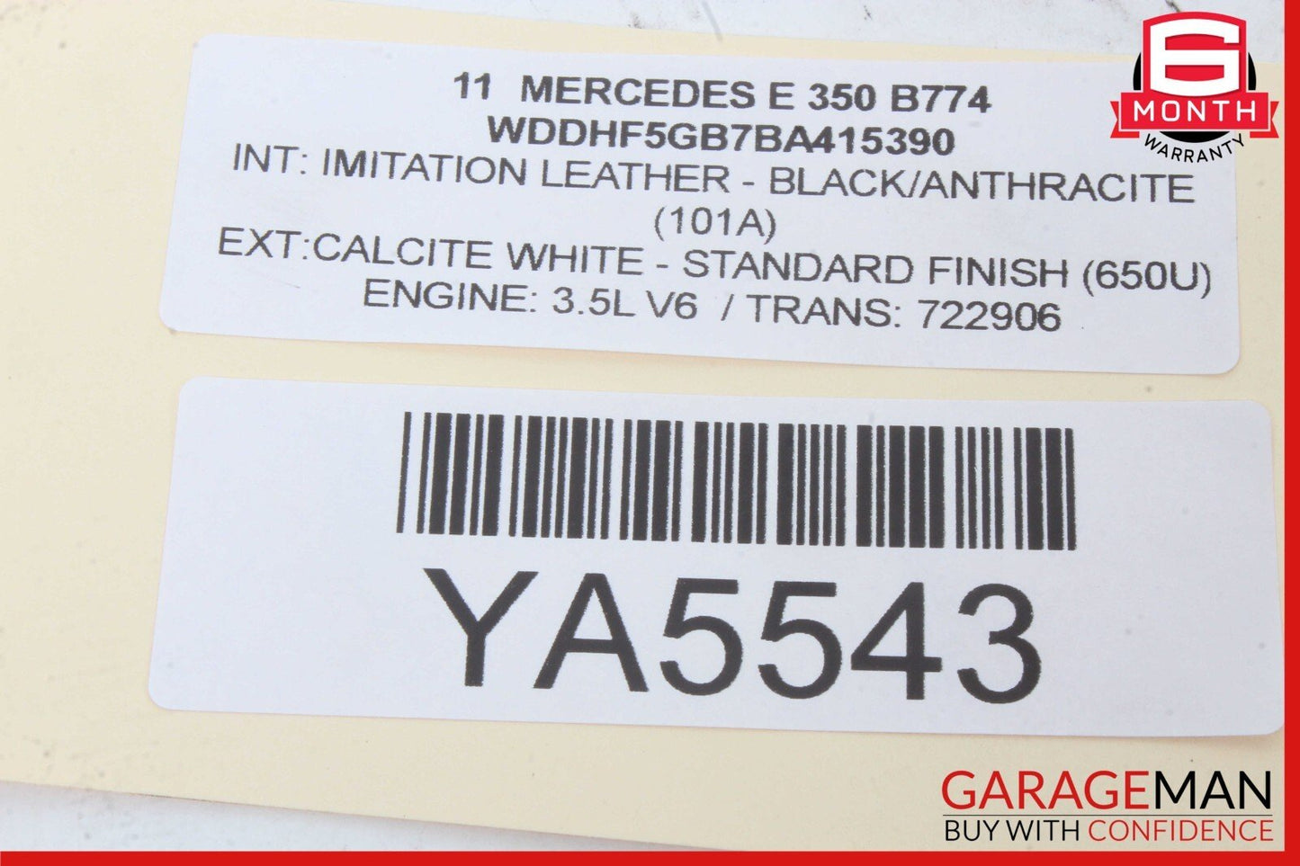 10-13 Mercedes W212 E350 E250 E550 Inner Tail Light Lamp Rear Right Side OEM