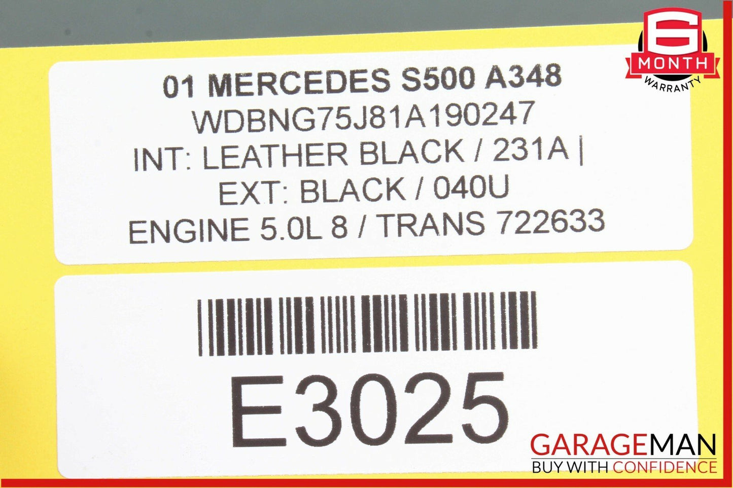 00-06 Mercedes W220 S500 Rear Right / Left Headliner Reading Map Dome Light Grey